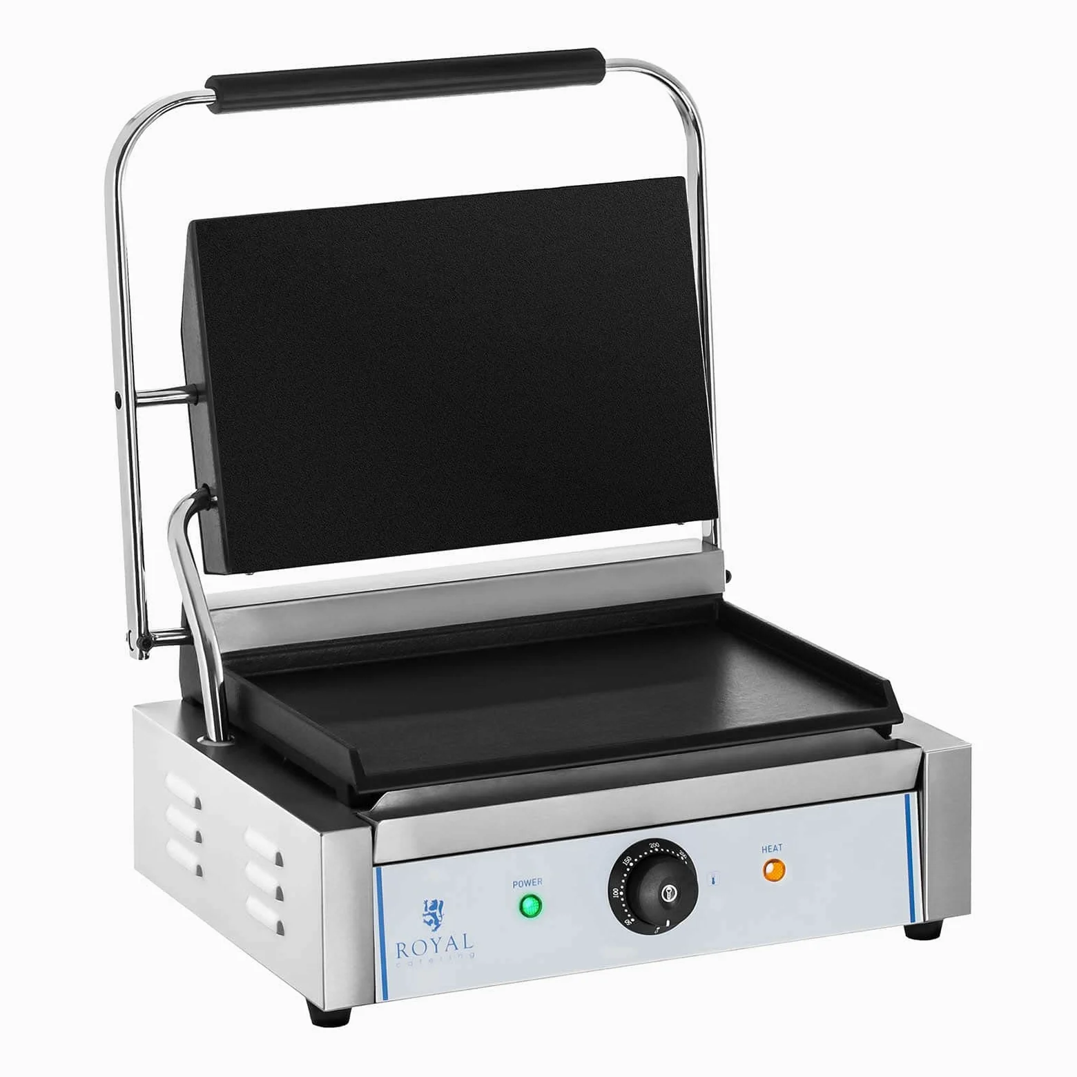 Royal Catering - Piastra Panini Liscia (2200 W) Ghisa smaltata