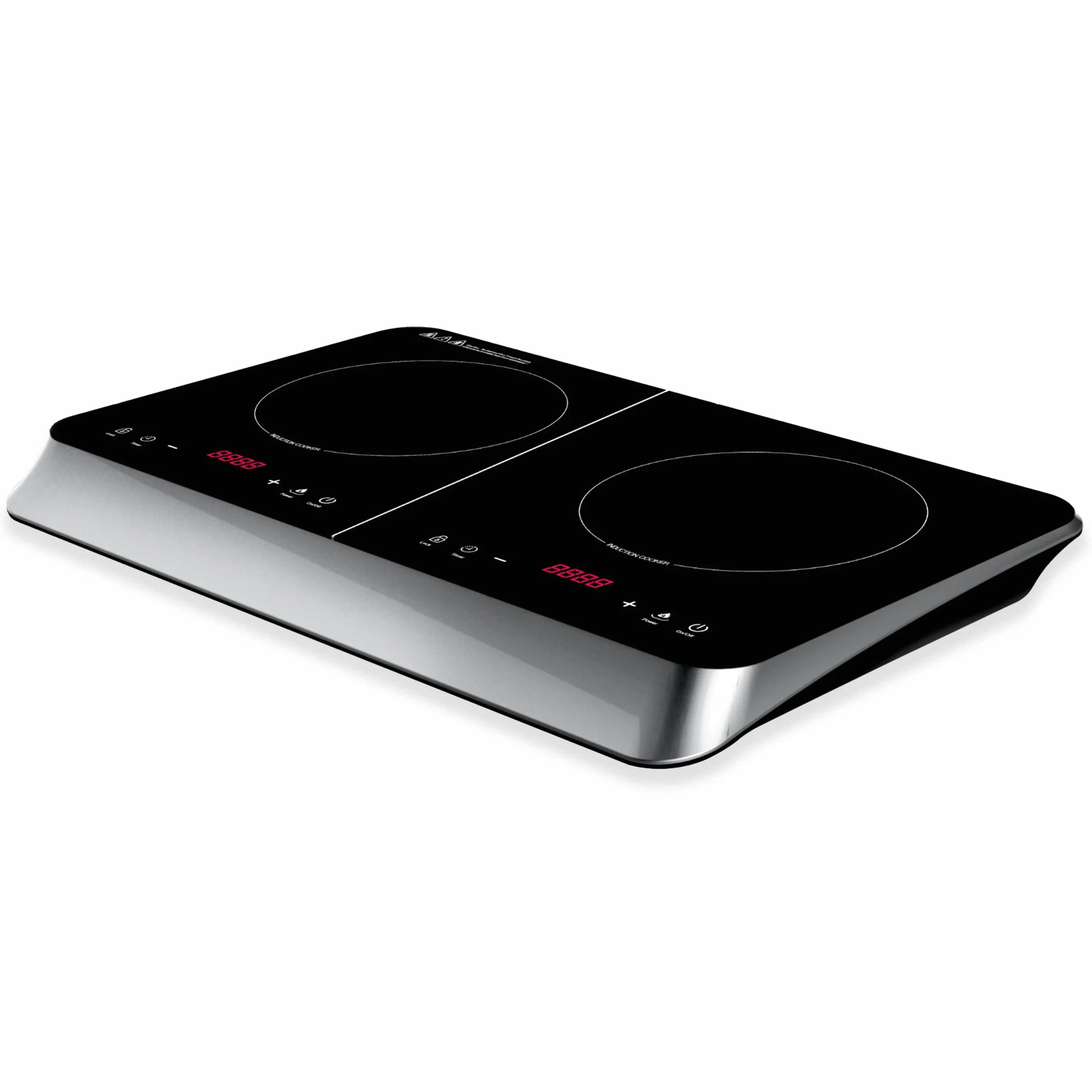 Ardes KOOKIE DUO Fornello Elettrico 2000 W 1500 W 2 Piastre a Induzione Display Digitale Temperatura Regolabile 240°C Nero