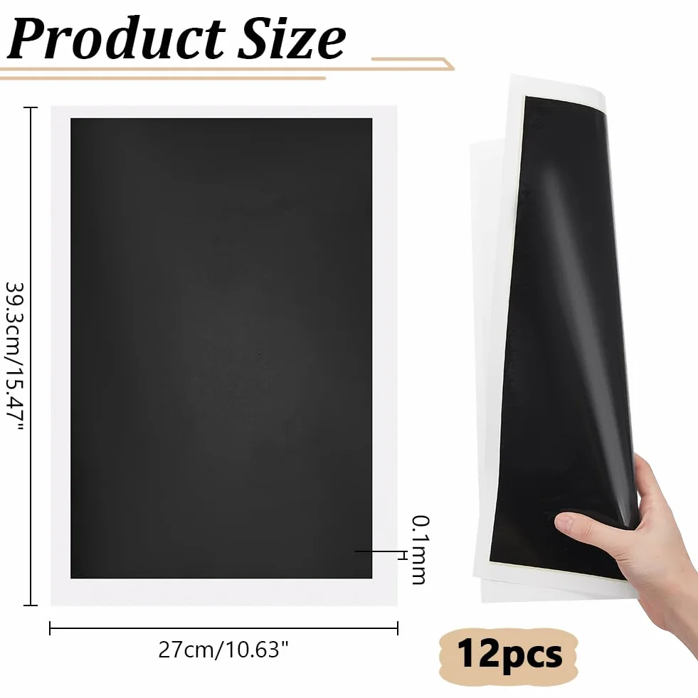 Carta Nera per Marcatura con Incisione Laser 39.3x27cm NBEADS per Metallo Ceramica Vetro
