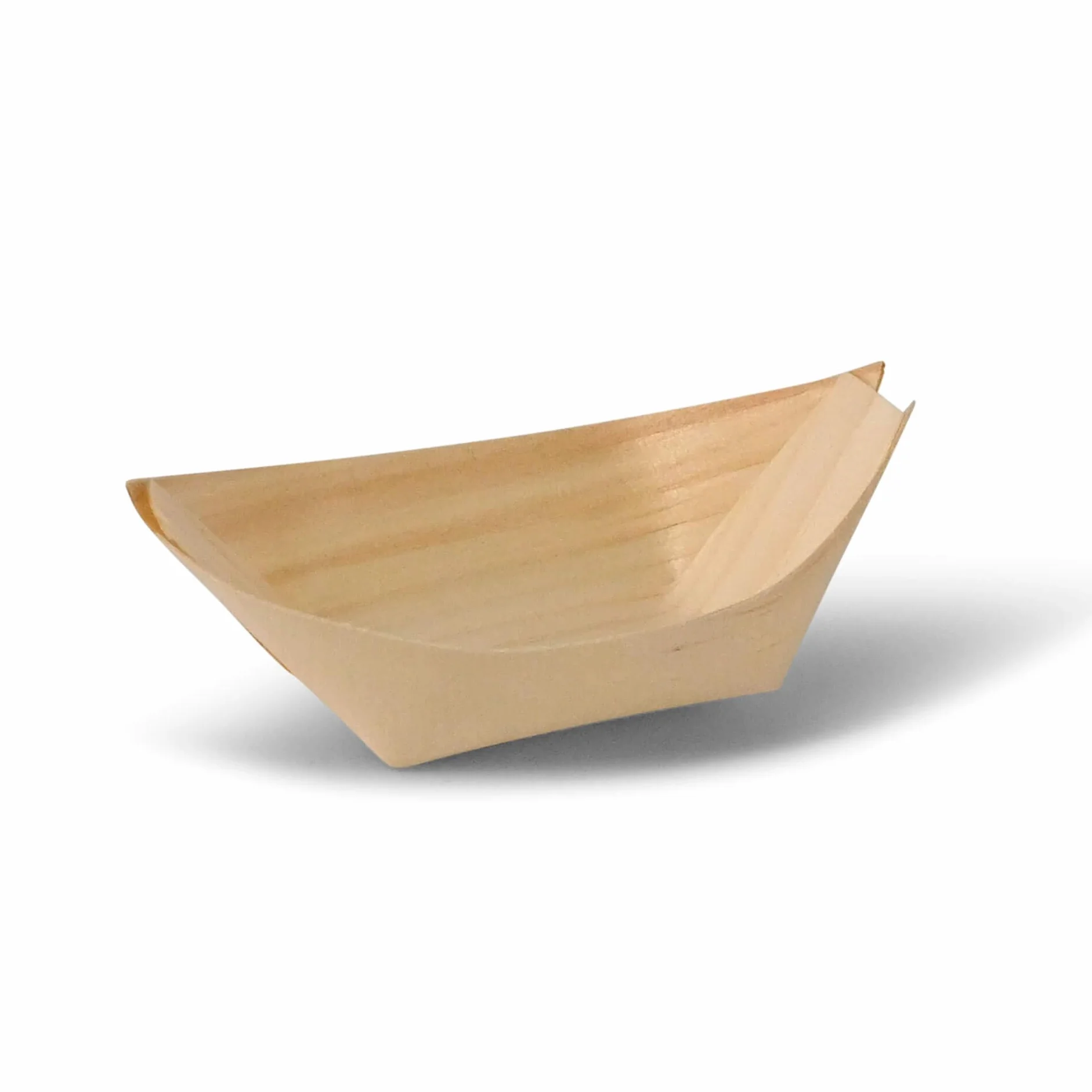 BIOZOYG 100x barchette finger food monouso in legno 8 cm - ciotole per aperitivo