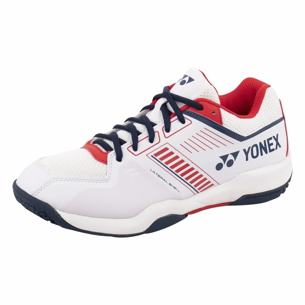 YONEX Power Cushion SHBSF1W Scarpe da Badminton Larghe Strider Flow Bianco Rosso