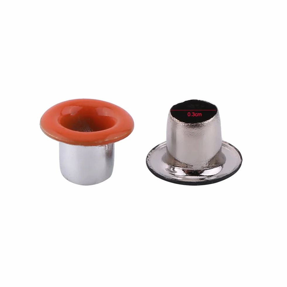 Occhielli rotondi metallo da 3 mm 500 pezzi colori misti, per scrapbooking scarpe artigianali pelle vestiti fai da te