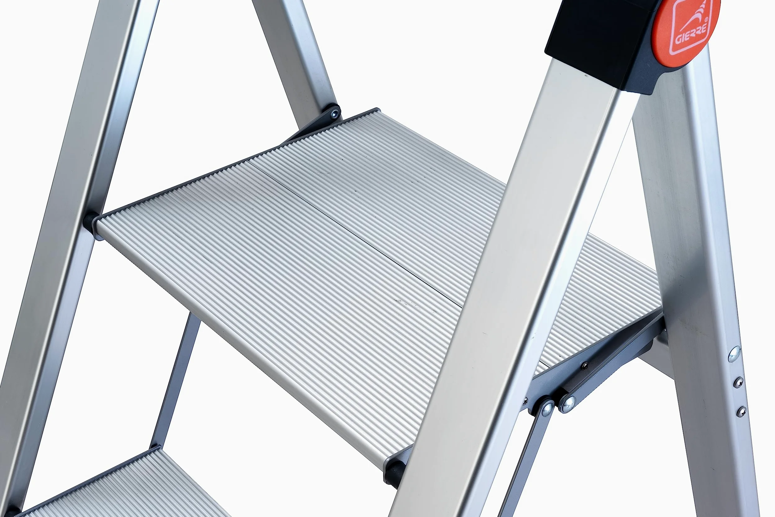 GIERRE Sgabello con parapetto alto in alluminio SLIMSTEP 2 gradini