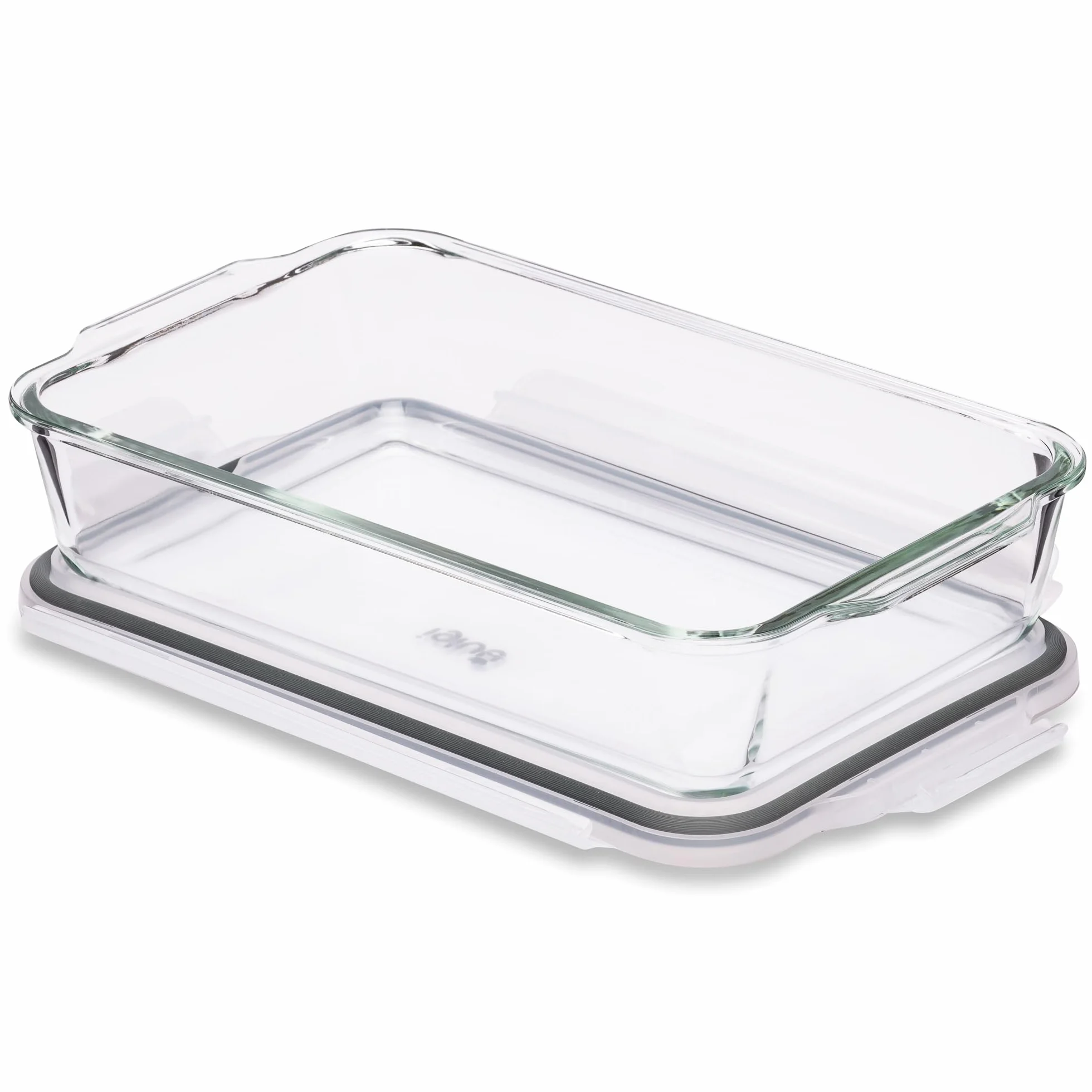 Igluu Meal Prep Teglie in Vetro per Lasagne con Coperchi (Set da 3) – Ermetiche e Senza BPA – Forno, Microonde, Freezer e Lavastoviglie – 2,2 L – Vetro Borosilicato