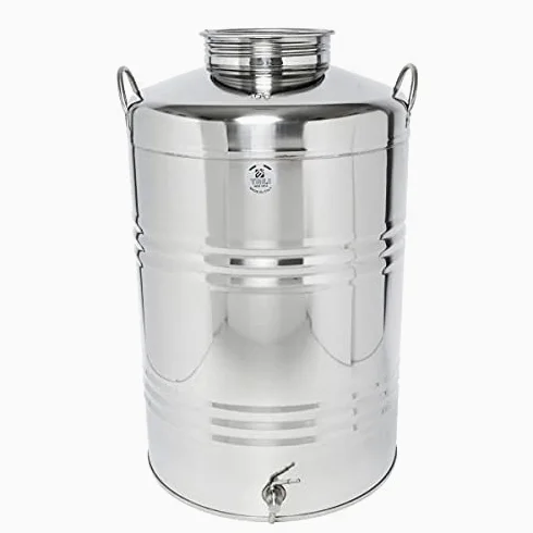 Fusto in Acciaio Inox 18/10 per Olio LT. 100 + Rubinetto