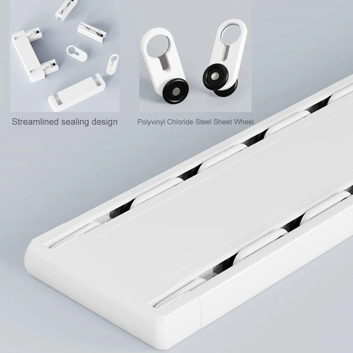 Binario for Tenda Doppia, Binario for Tenda da soffitto Silenzioso, Binario for Tenda Nascosto for impieghi gravosi, Kit Binario for soffitto Adatto for Soggiorno e Bagno