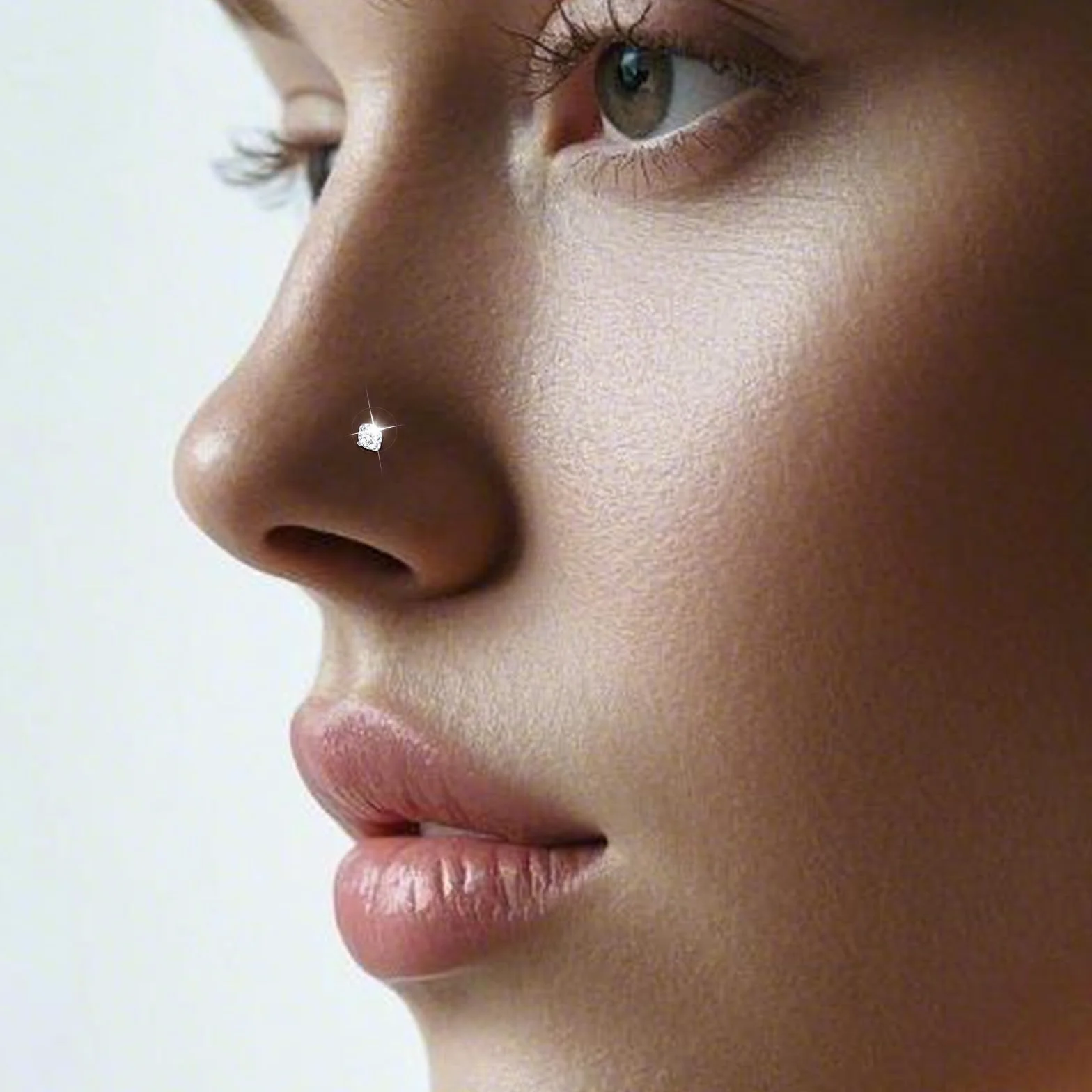AceFun Piercing naso titanio G23 acciaio 1.5mm 2mm 2.5mm 3mm diamante forma L Screw uncino 1 pezzi gioielli con zirconi