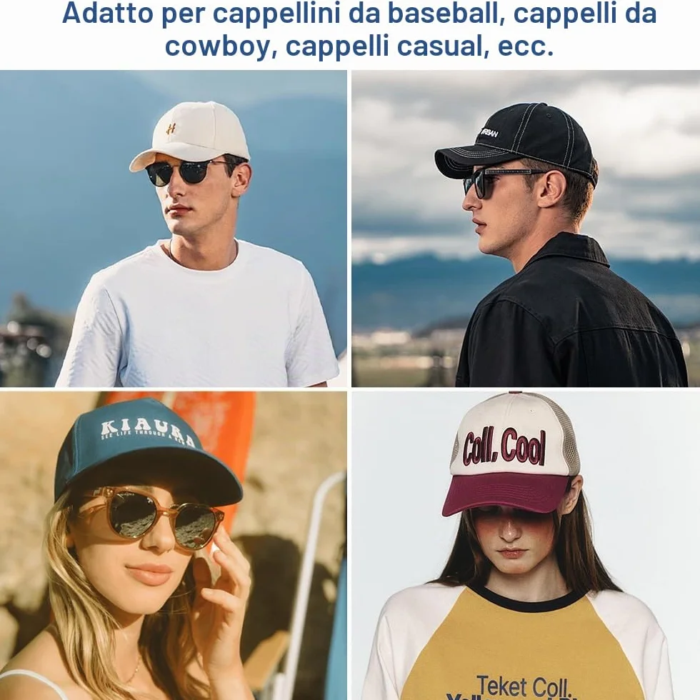 24 Pezzi Supporto Interno per Cappelli, Inserti per Cappellini da Baseball, Supporto Interno per Cappelli da Baseball, Cappucci Interni di Supporto per Cappellini da Baseball, per Casa Negozio