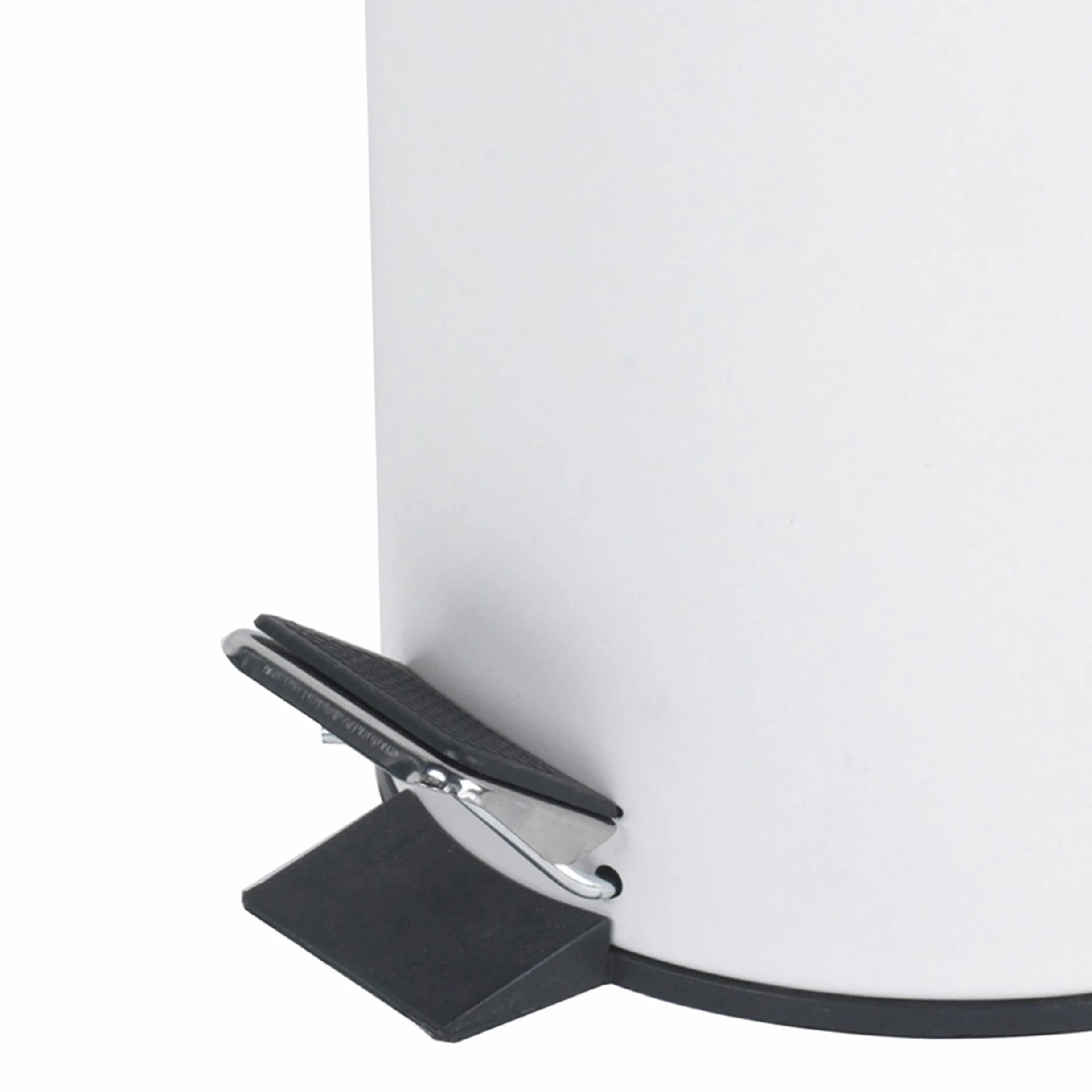 Beldray LA038098WHT Pattumiera rotonda con coperchio a chiusura ammortizzata, capacità 3L, con pedale intelligente, facile da svuotare, smaltimento rifiuti, contenitore rifiuti, bianco
