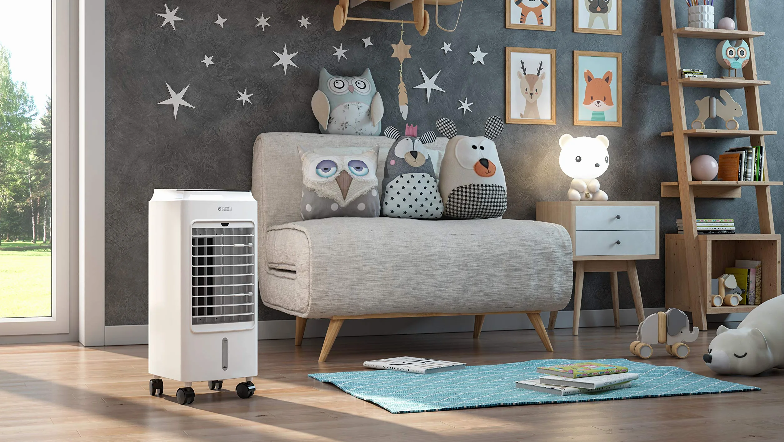 Olimpia Splendid Peler 4D Raffrescatore 350 m3/h 75 W 4 Litri Bianco 61x26x23.5 cm Telecomando Timer Ricondizionato