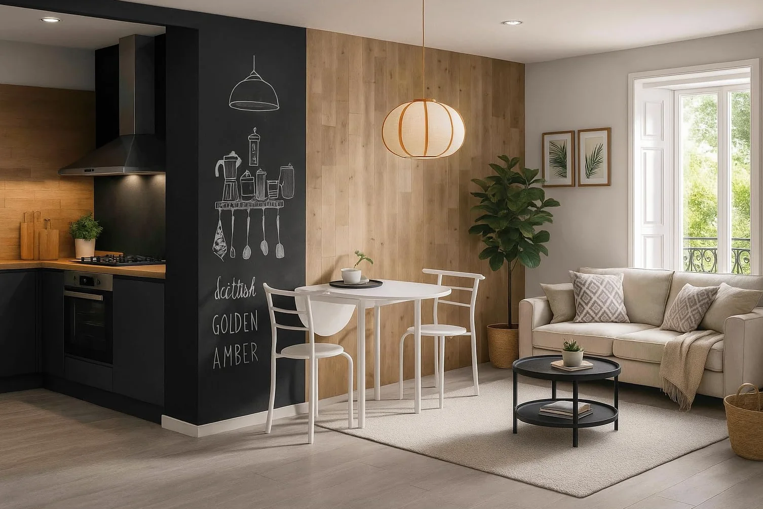 MOMMA HOME Tavolo da Cucina Allungabile e Set di 2 Sedie Modello Leva, Colore Bianco