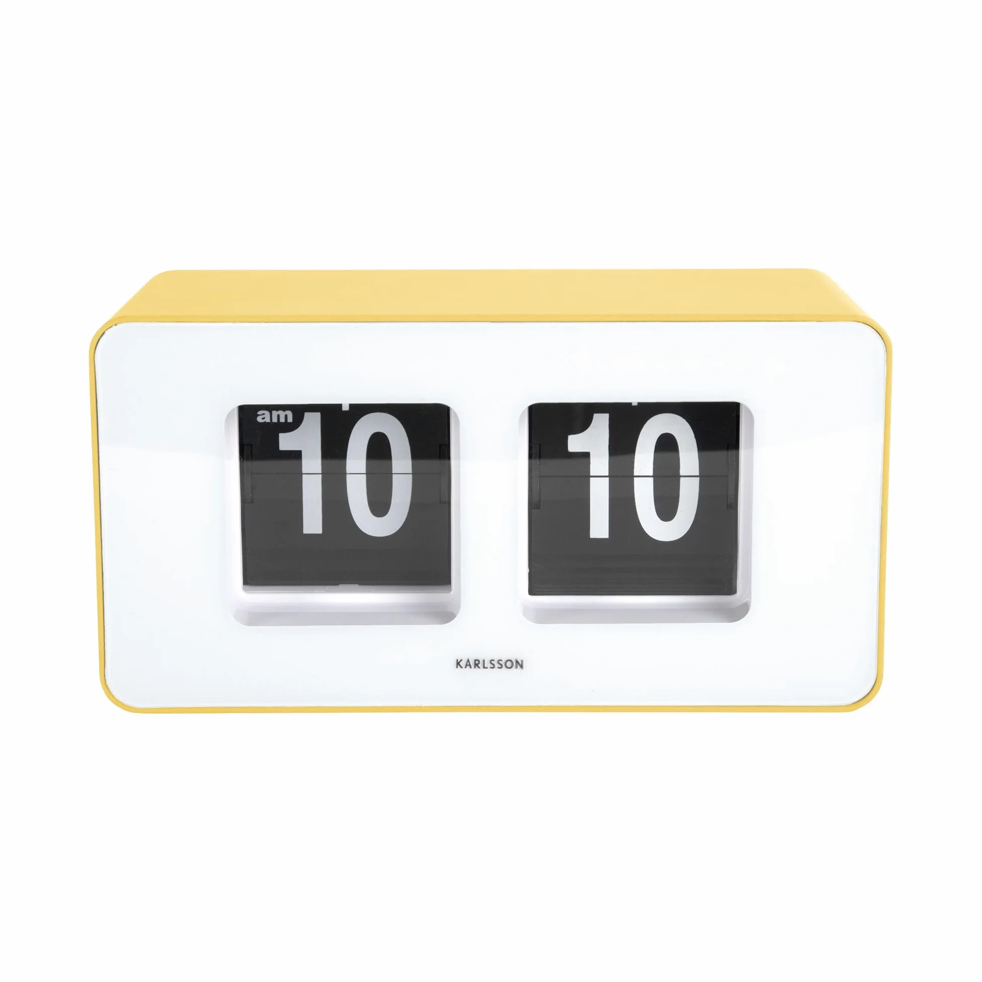 Karlsson Wall/Table Clock Funky Flip Flip Giallo brillante