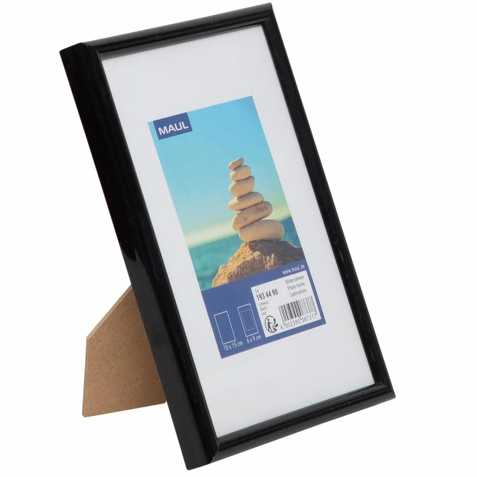 MAUL cornice foto 15x21 cm MAULart plastica con intarsio passe partout nera