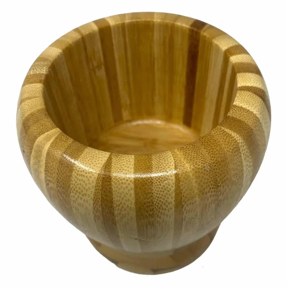 Vetrineinrete® Mortaio con pestello in legno per pesto aglio avocado guacamole ricette utensili da cucina per spezie pepe grani 71505