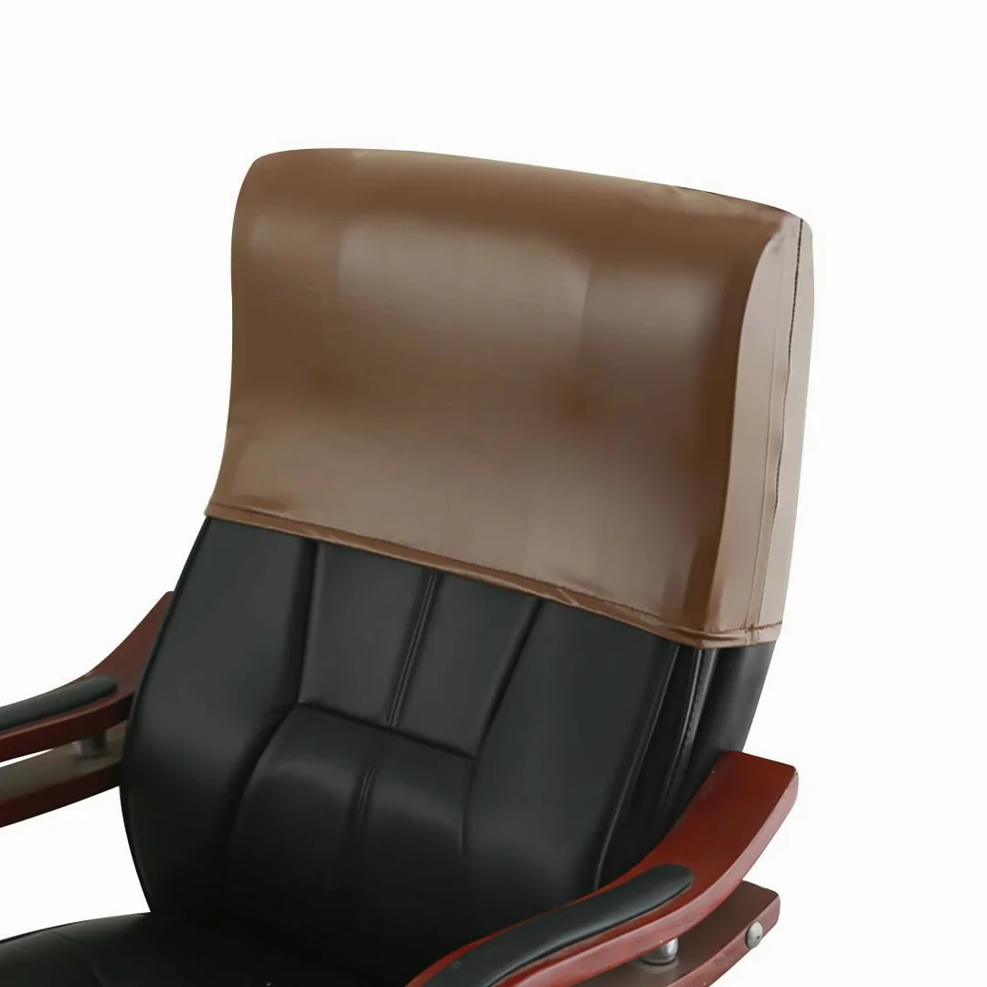 Copertura impermeabile in pelle PU per poggiatesta per sedie da ufficio, protezione elastica per sedie con schienale alto, 1 pezzo e elegante protezione per poggiatesta, ideale per casa e ufficio
