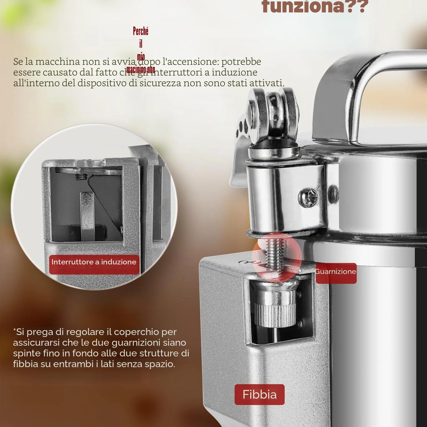 Moongiantgo Mulino Elettrico per Cereali 500g Acciaio Inossidabile, 2500W 36000RPM Motore Commerciale & Rettifica Superfine 30s, Protezione da Sovraccarico & Open-Cover-Stop, Per Grano, Spezie, Ecc.