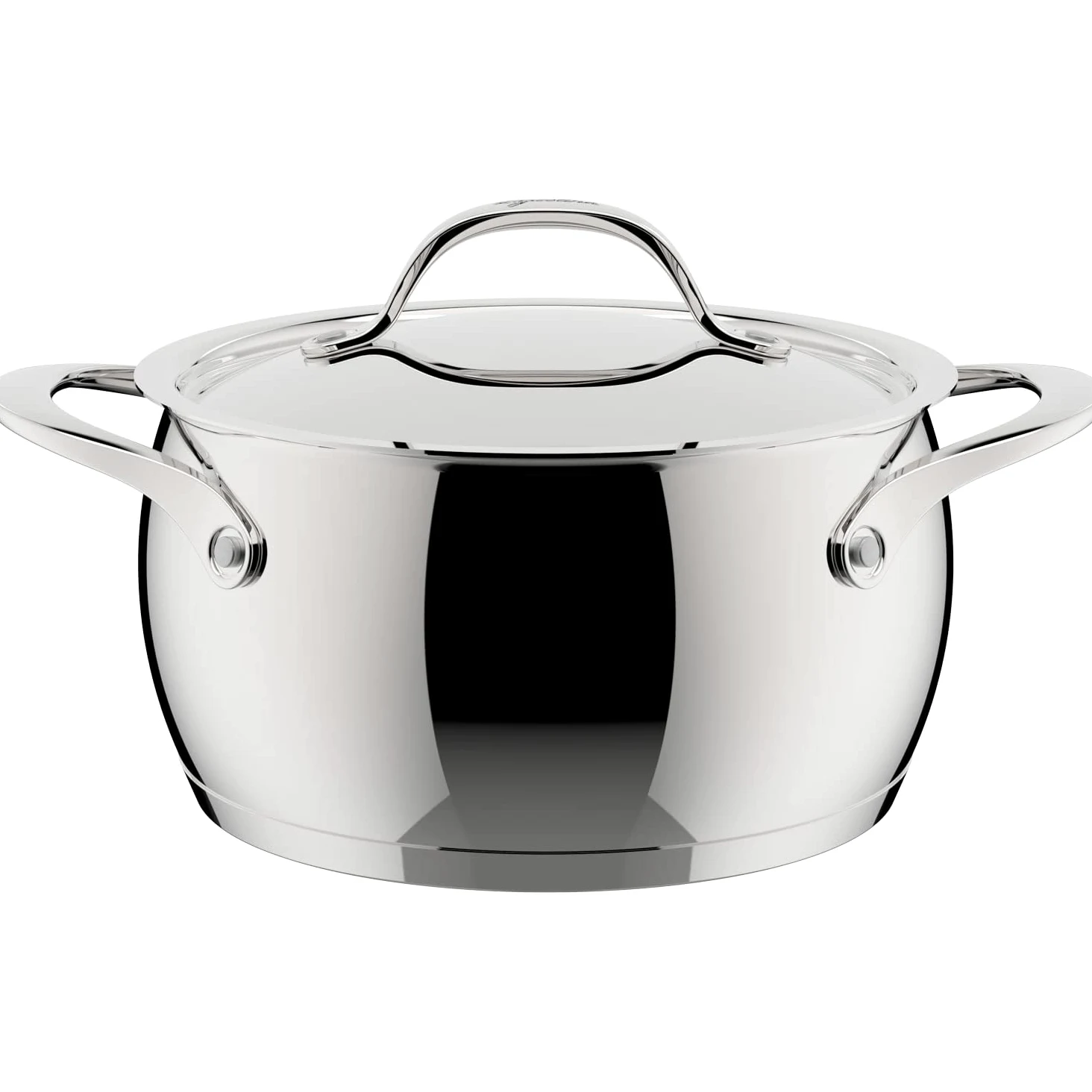 Lagostina Orchestra Casseruola Fonda Con Coperchio e Due Manici In Acciaio Inox 18/10 Ø 20cm, Fondo Lagotherm 3 Strati, Effetto Specchio Esterno e Interno Satinato, per Tutte le Fonti di Calore