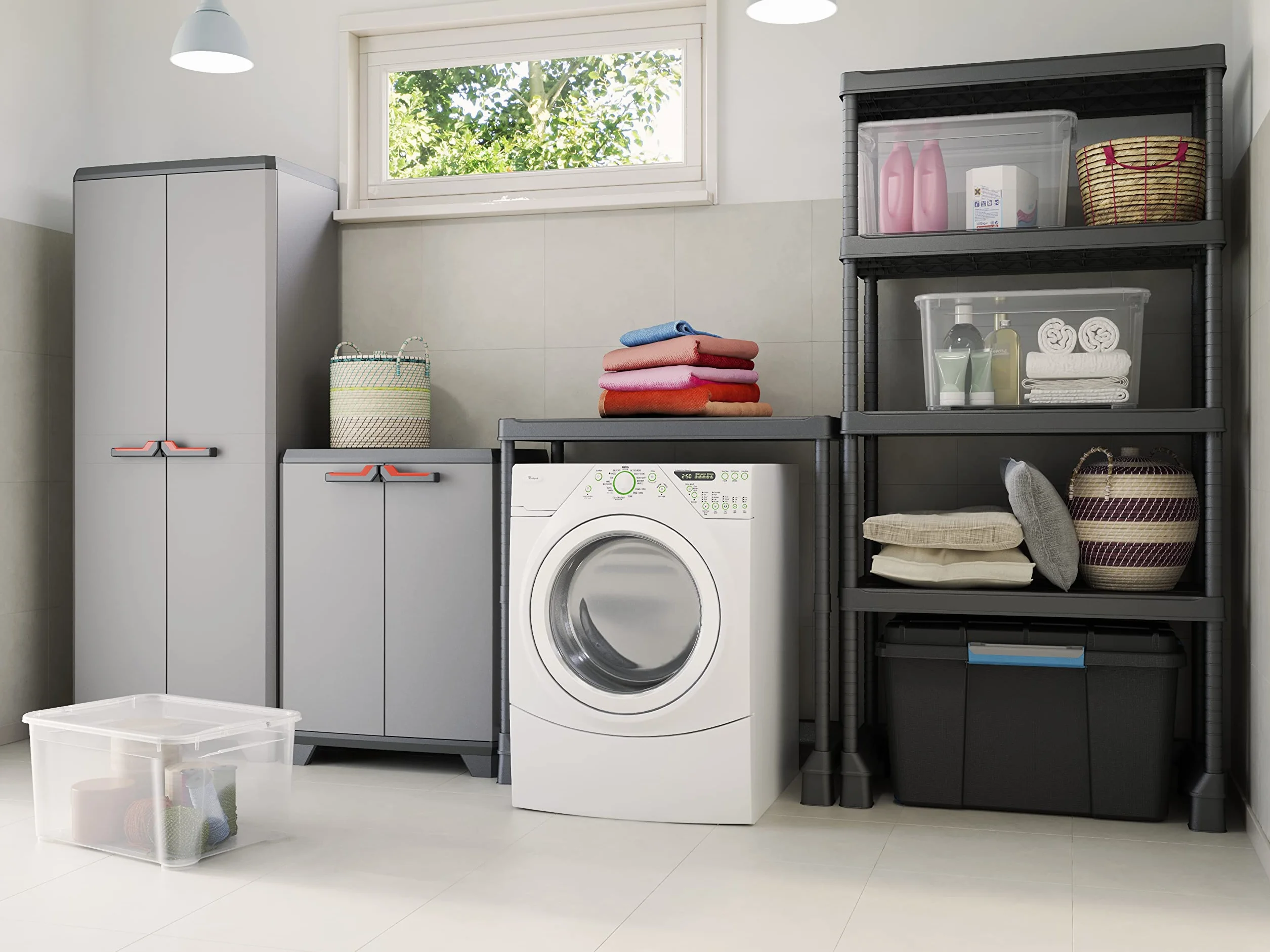 Keter T Box L 5 Set Contenitori in Plastica Trasparenti 47 L 55x39x28H cm