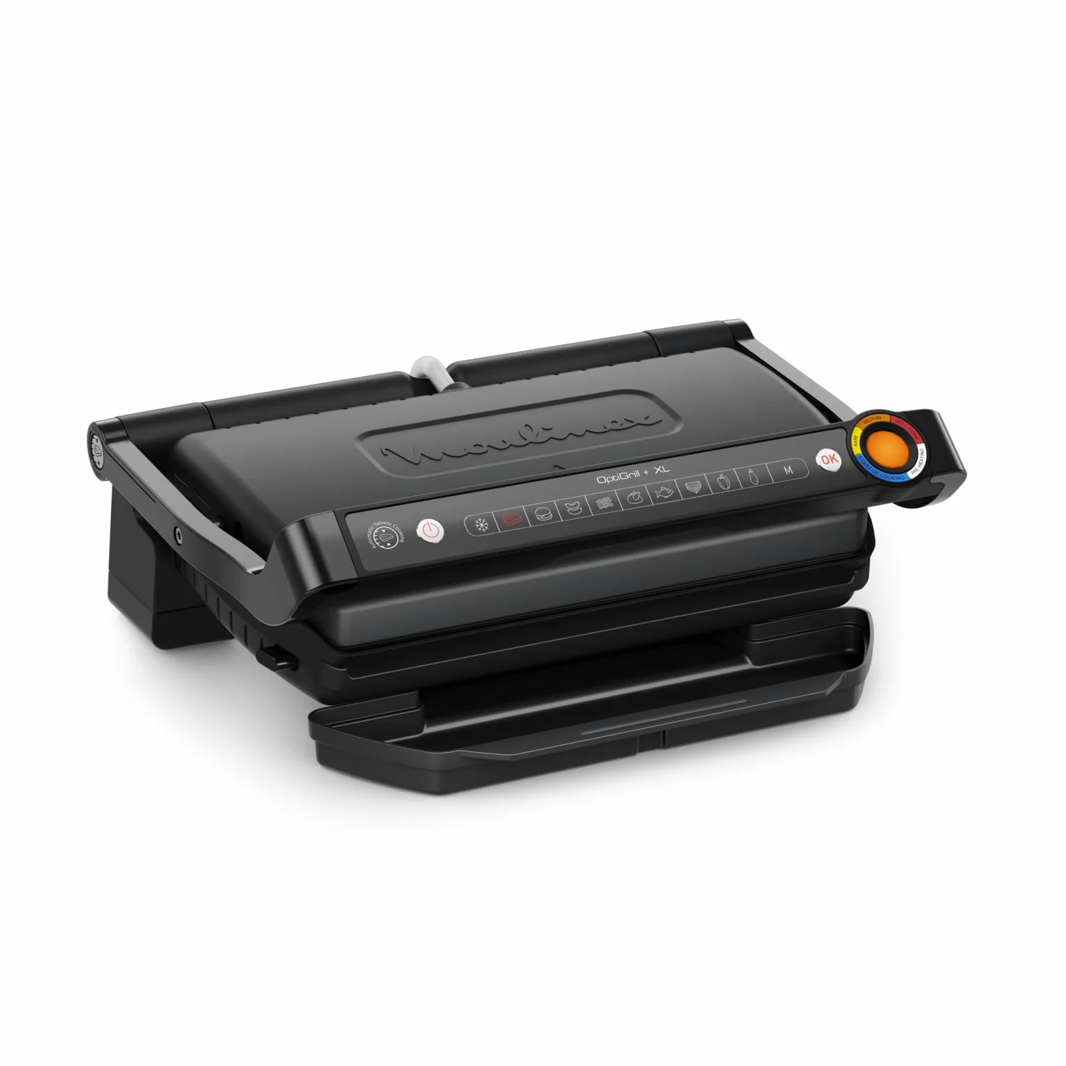 Moulinex Optigrill+ XL, Griglia Elettrica da Interno Ideale per Cucinare Carne, Pesce e Verdure, Indicatore di Cottura, 9 Programmi Automatici, Piastre Antiaderenti Facile da Pulire, GI7278