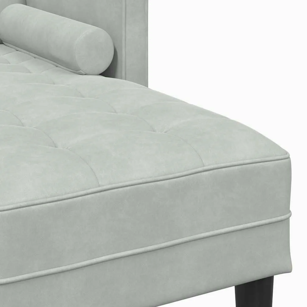vidaXL Set di divani con Cuscino Grigio Chiaro Poliestere, Salotto, Divano Sezionale Moderno, Set Divano Resistente, Mobili Modulari, Poltrone in Velluto, Relax Interno