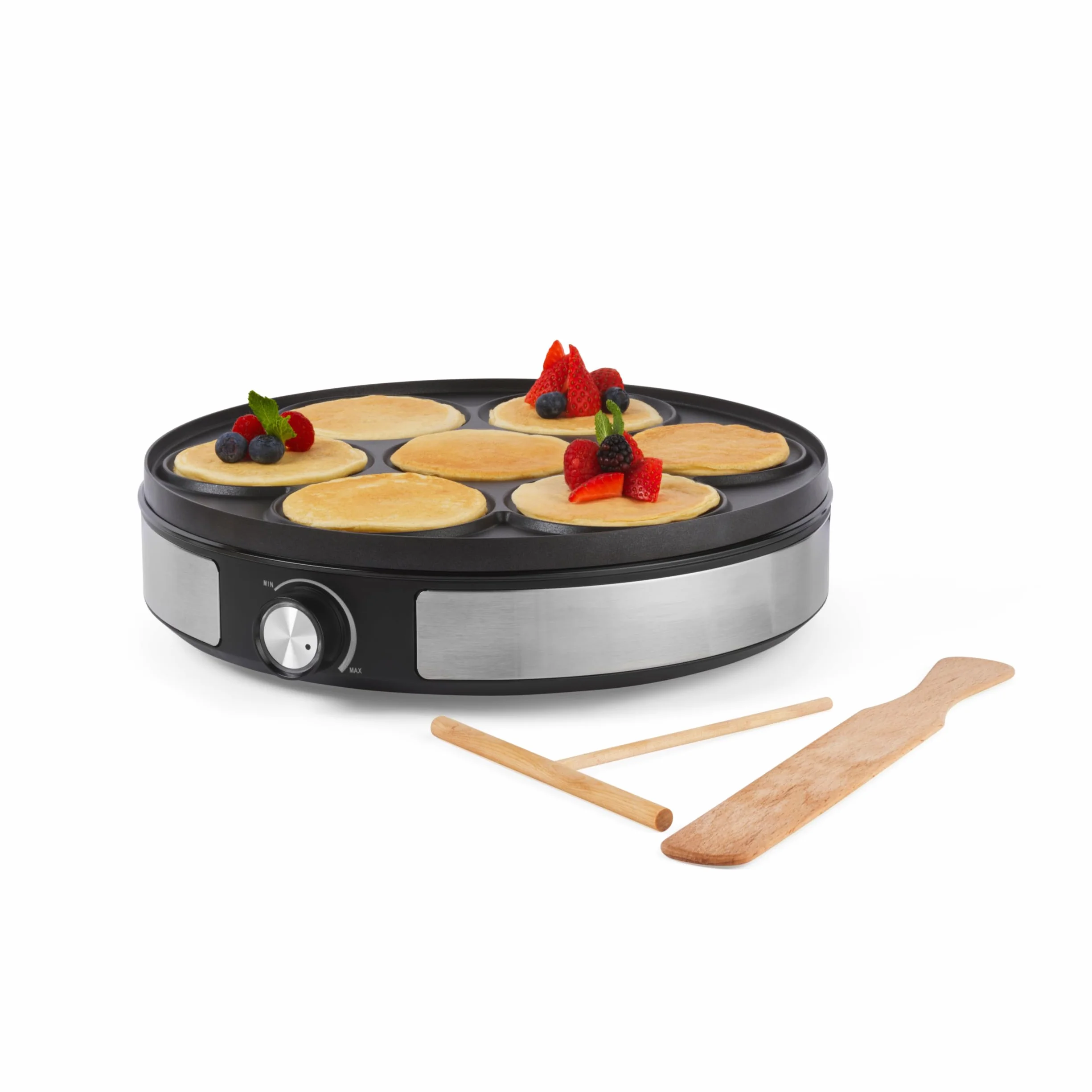 Petra Crepiera 2 in 1 Macchina per Pancake 1500W Piastra Reversibile 33 cm Antiaderente PT6225VDE