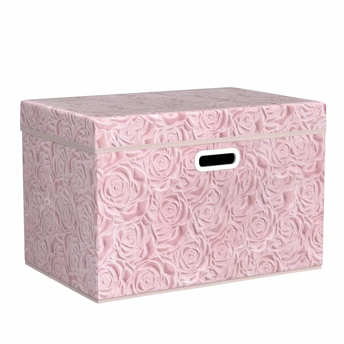 Prandom Scatole portaoggetti pieghevoli con coperchio in tessuto, 43x30x30cm, confezione da 3
