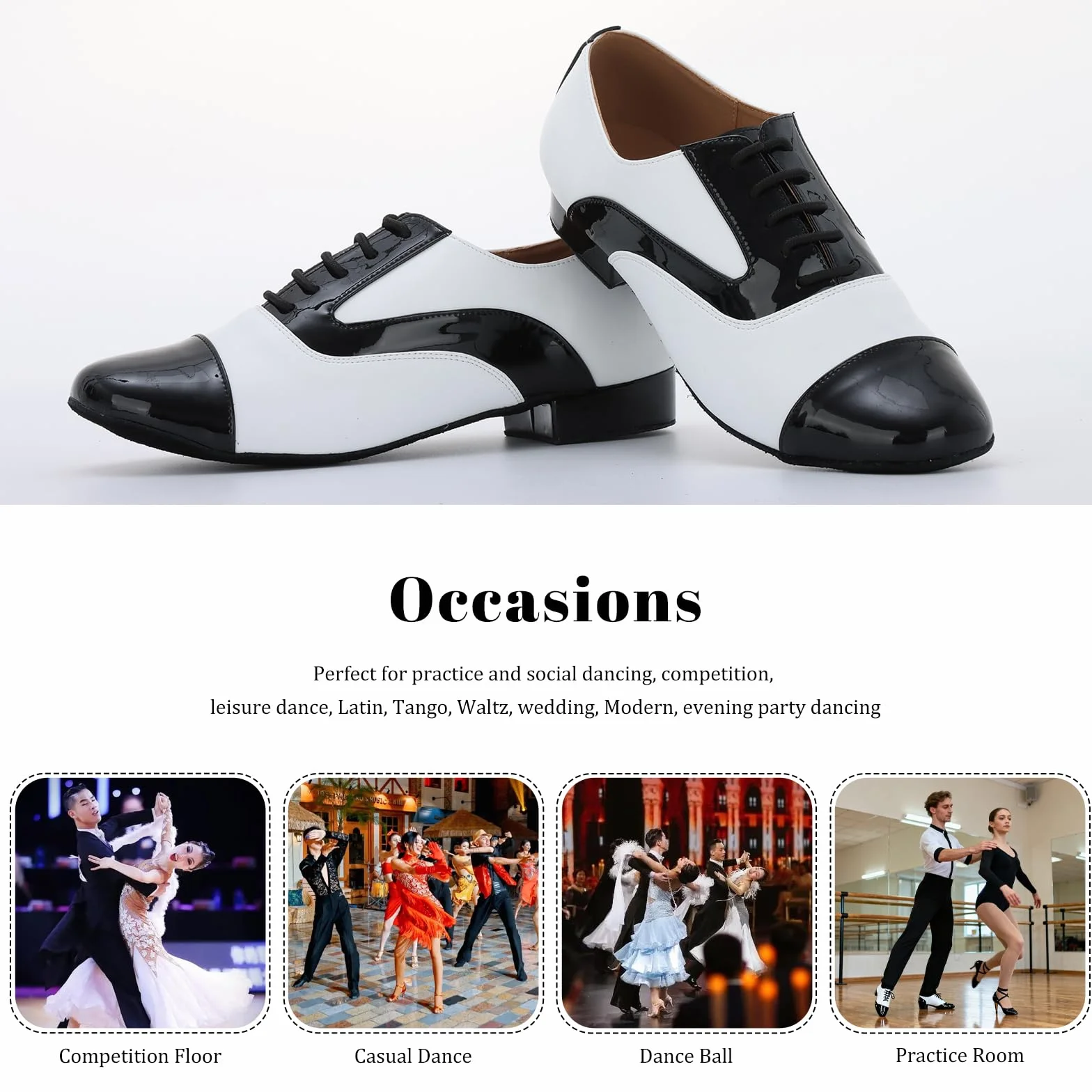 Scarpe da Ballo Latino Uomo Professionali per Salsa Tango Jazz