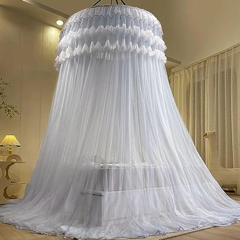 Tenda a baldacchino a baldacchino a cupola a doppio strato per camera da letto per bambini e adulti
