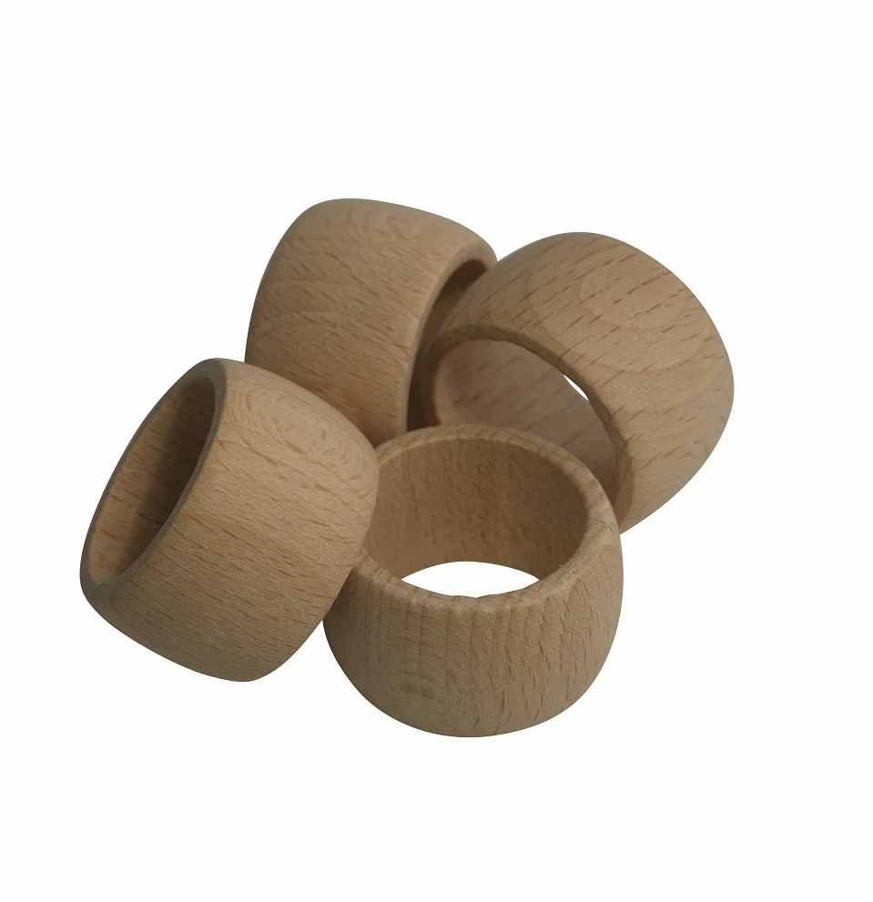 Portatovaglioli in legno JOWE, 6 pezzi (49 x 31 mm) - anelli in legno per tovaglioli e decorazioni per la tavola