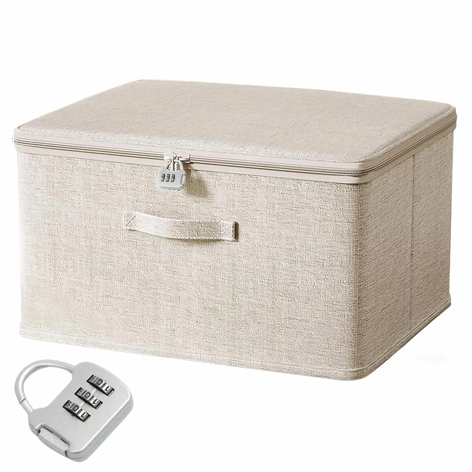 Scatola con Lucchetto 40 x 30 x 21 cm per Oggetti Vestiti Libri Giocattoli