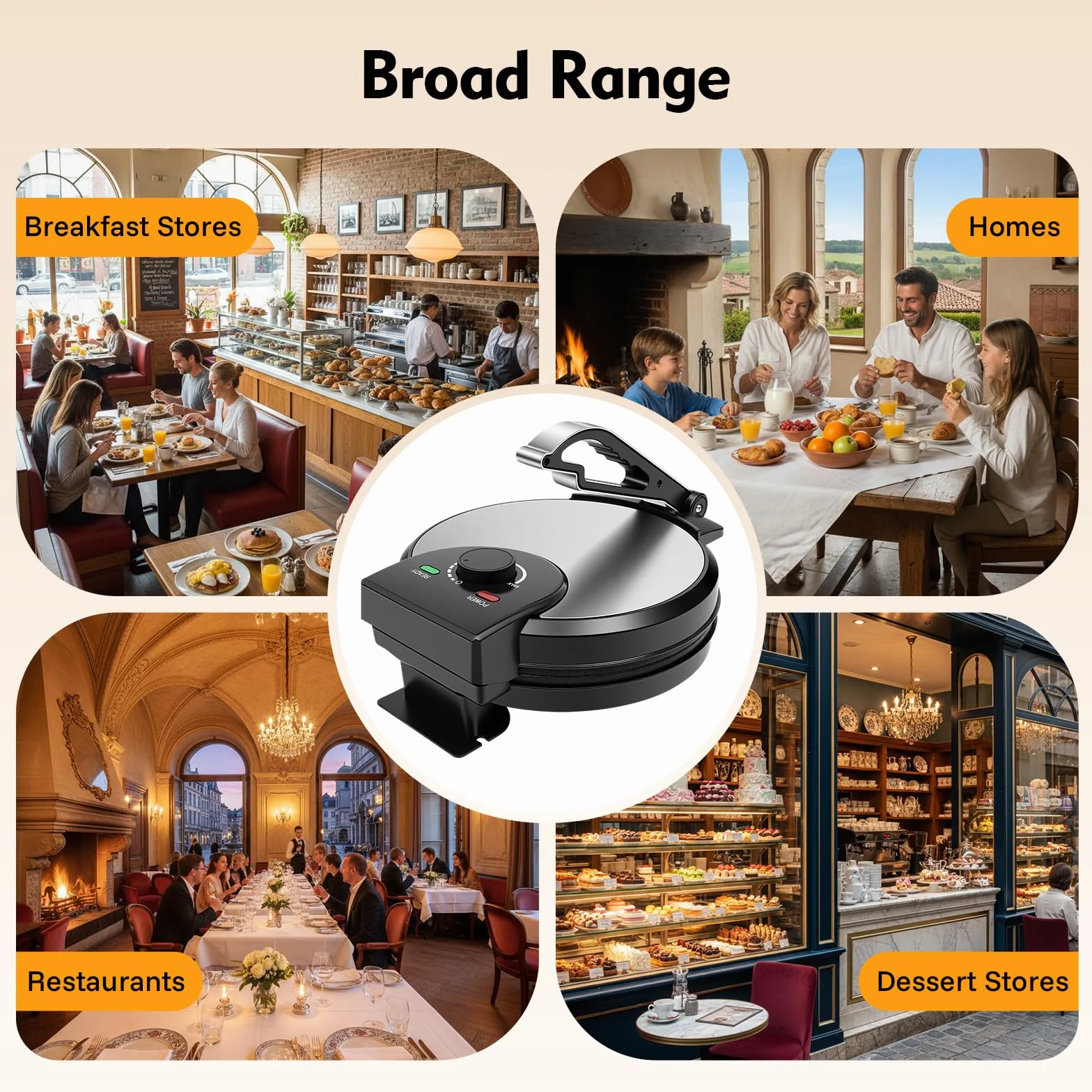 Roti Maker Elettrico 1200W Acciaio Inox Doppio Lato Chapati Tortilla Presse