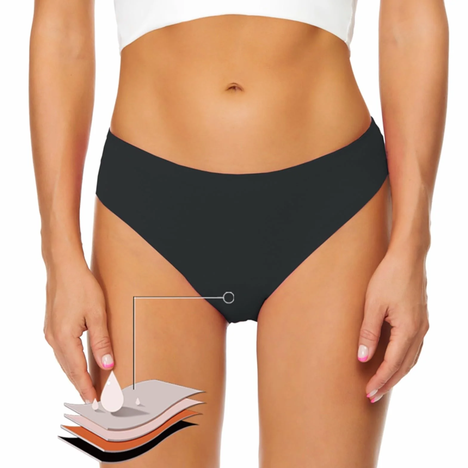 duaicnvow Costume da Bagno Mestruale per Ragazze e Adolescenti,Pantaloni da Nuoto per Il Periodo,Costumi da Bagno Donna Bikini a Vita Alta, Bikini Donna Mestruale Basic Sli,Slip del Bikini del Periodo