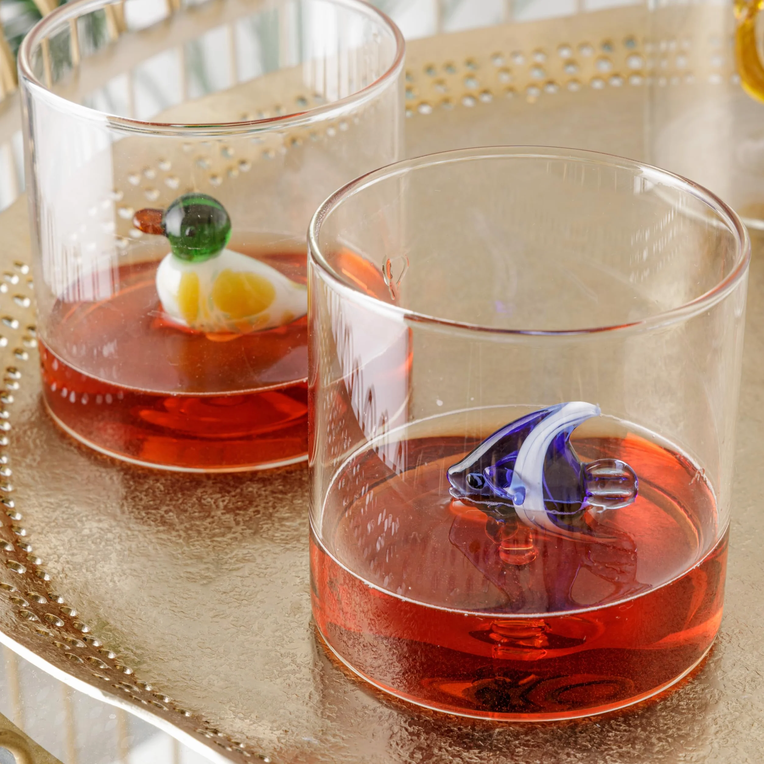 Bicchieri in Vetro Borosilicato 32 CL Set 6 Pezzi Lavabili in Lavastoviglie Animali