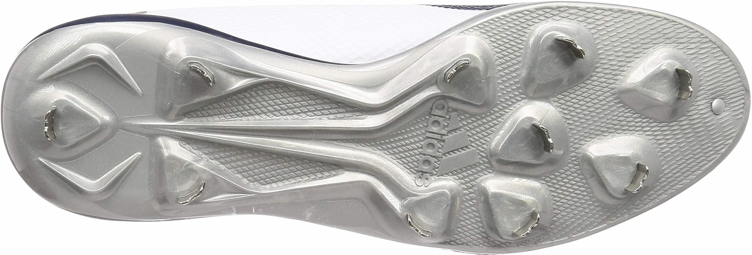 adidas Adizero Stabile Scarpe da Baseball Basse Tacchetti Metallo, Bianco Navy Argento, 40 2/3 EU