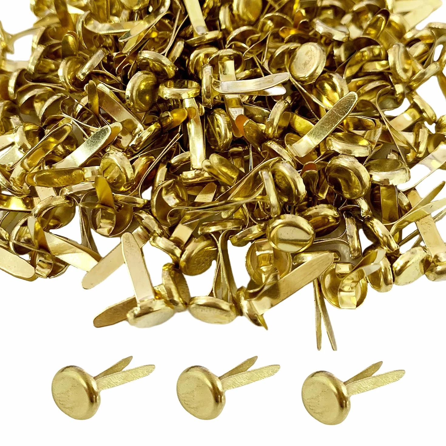 Macchina per spartiti Pin Sheet Pins 8 x 17 mm, spilli divisi dorati, chiodi a testa tonda, 220 pezzi per scrapbooking