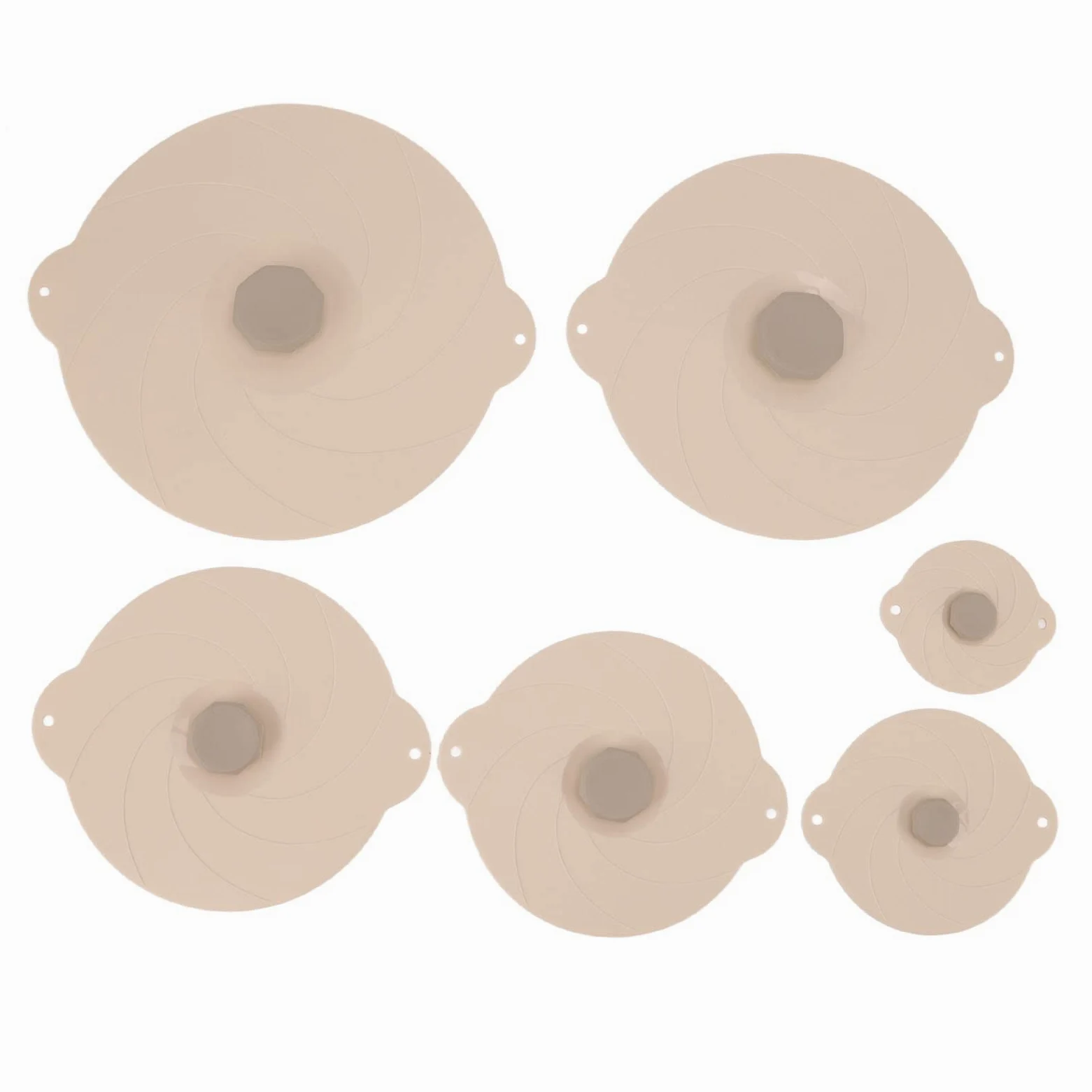 6Pcs Coperchio in Silicone per Alimenti Riutilizzabile Pellicola per Alimenti Coperchio di Aspirazione in Silicone Coperchio per Pentole a Prova di Calore Impermeabile Per Padelle Ciotole Piatti
