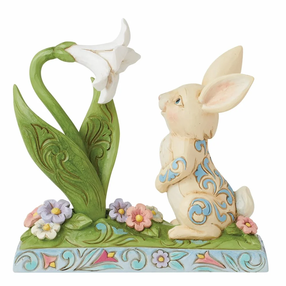 Enesco Heartwood Creek by Jim Shore - Statuetta di coniglietto con giglio