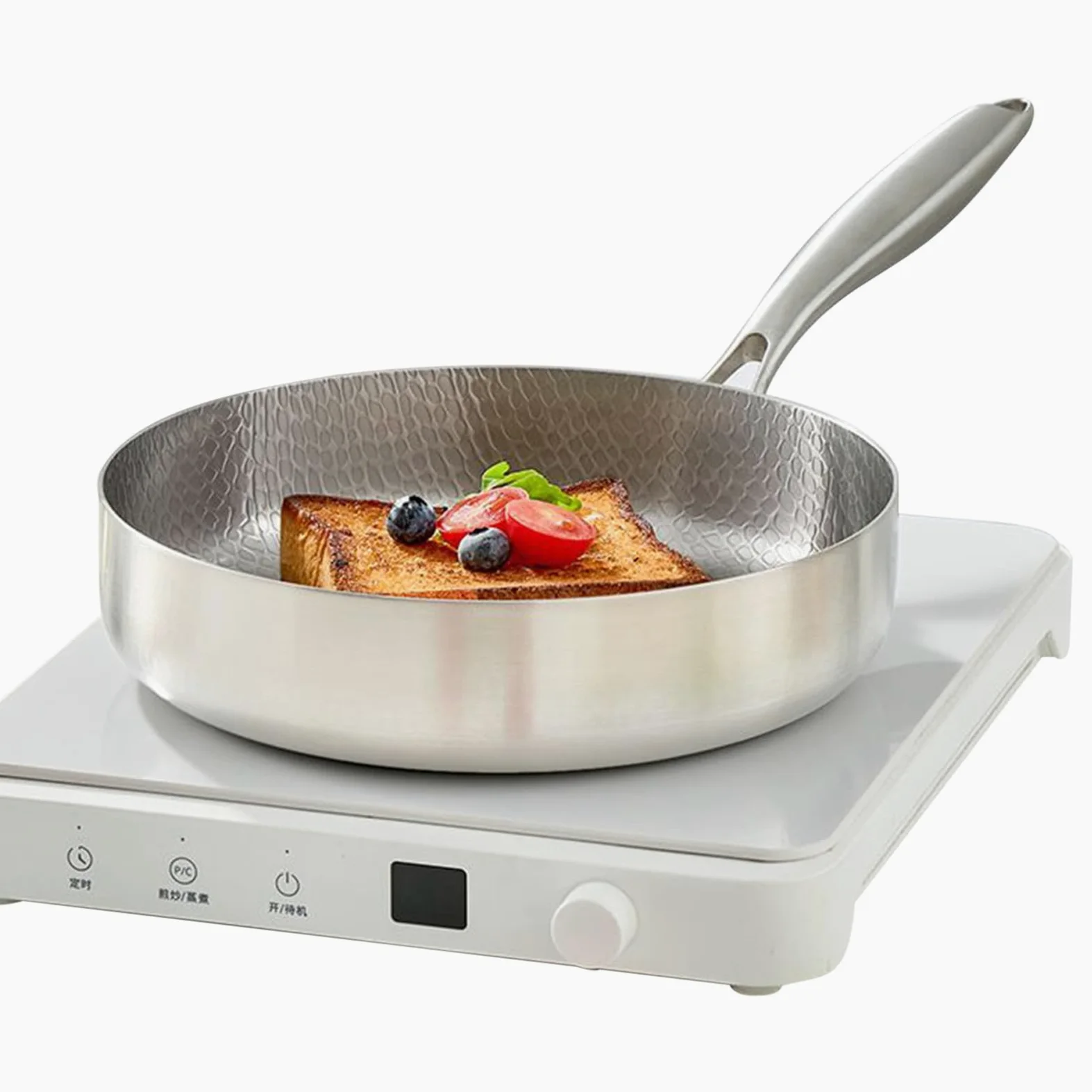 Generico Pentola in Titanio Utensile da Cucina Antiaderente | Padella per Bistecche Resistente al Calore per Cuochi Famiglie Occupate Preparazione Pasti Casa Appartamento Uova Pancake