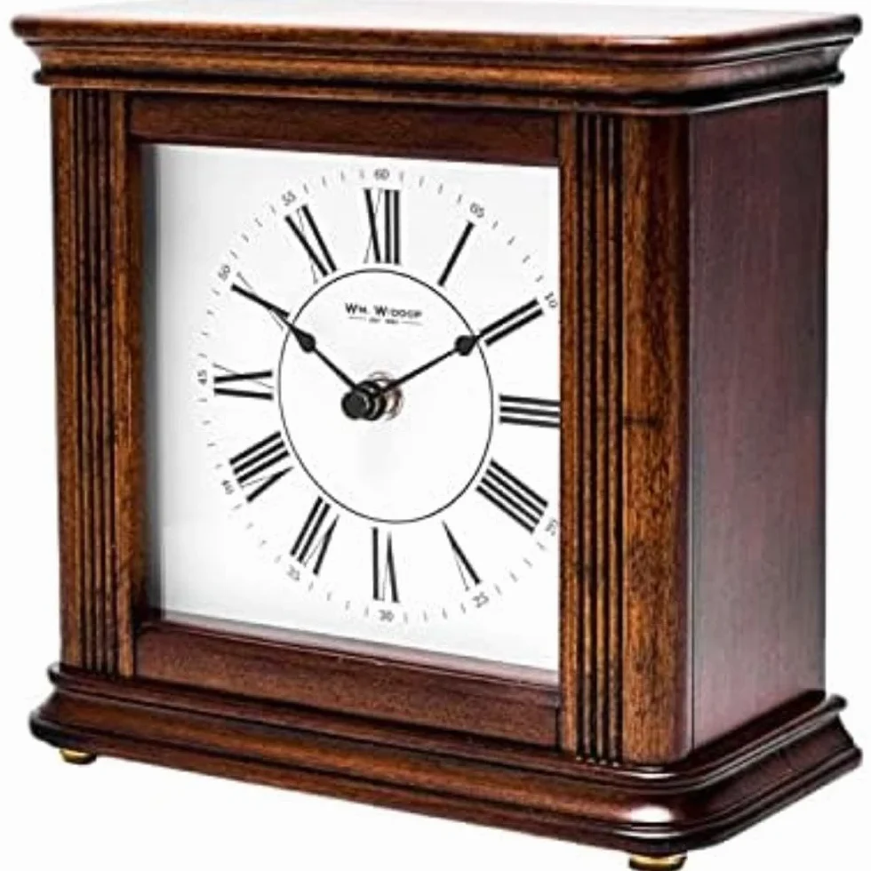 Widdop Orologio da caminetto quadrato Westminster con design a colonna, stile antico, W2904