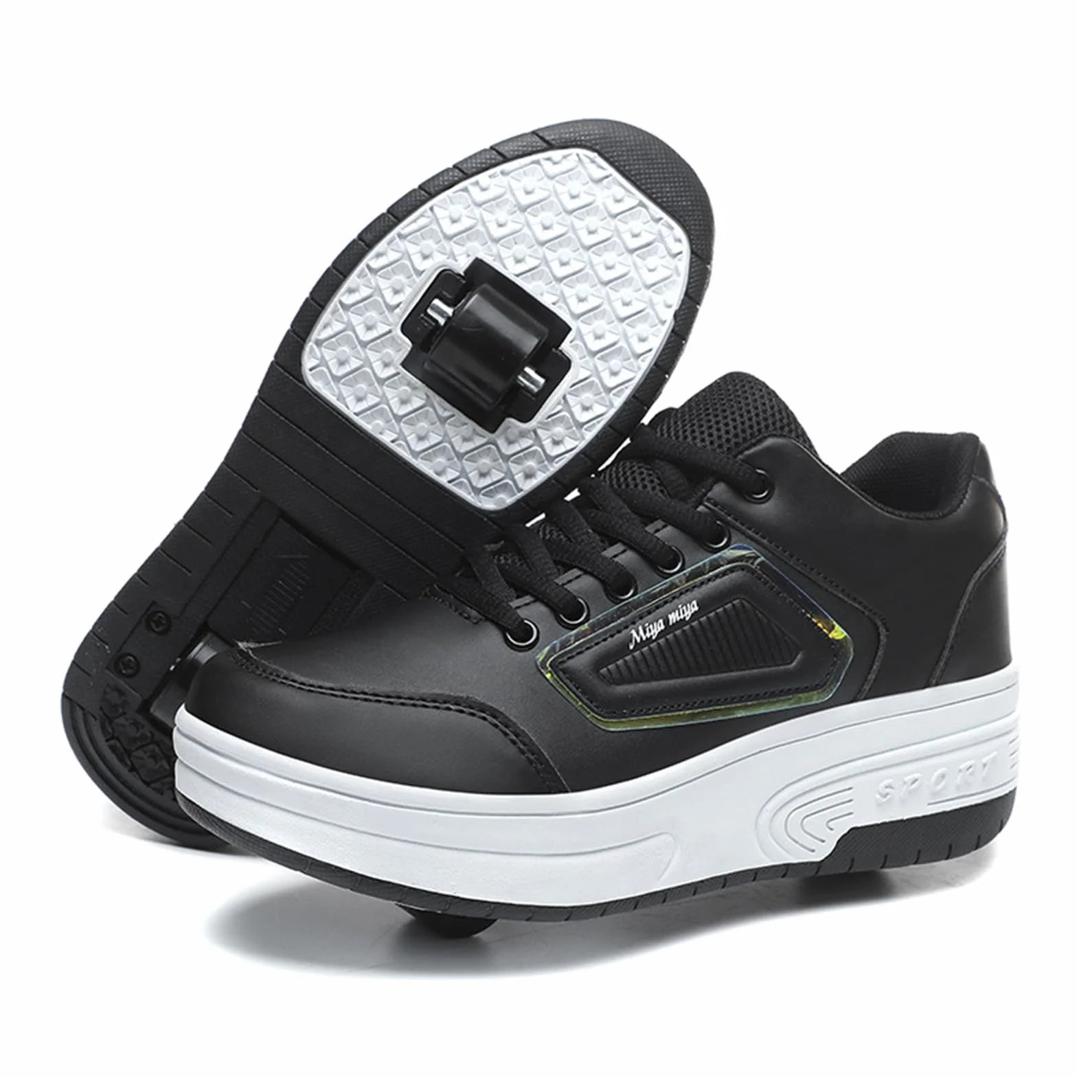 Hixingo Scarpe con Rotelle Bambino Bambina Sportive Skateboard Sneakers Rotelle a Scomparsa 31-42 EU