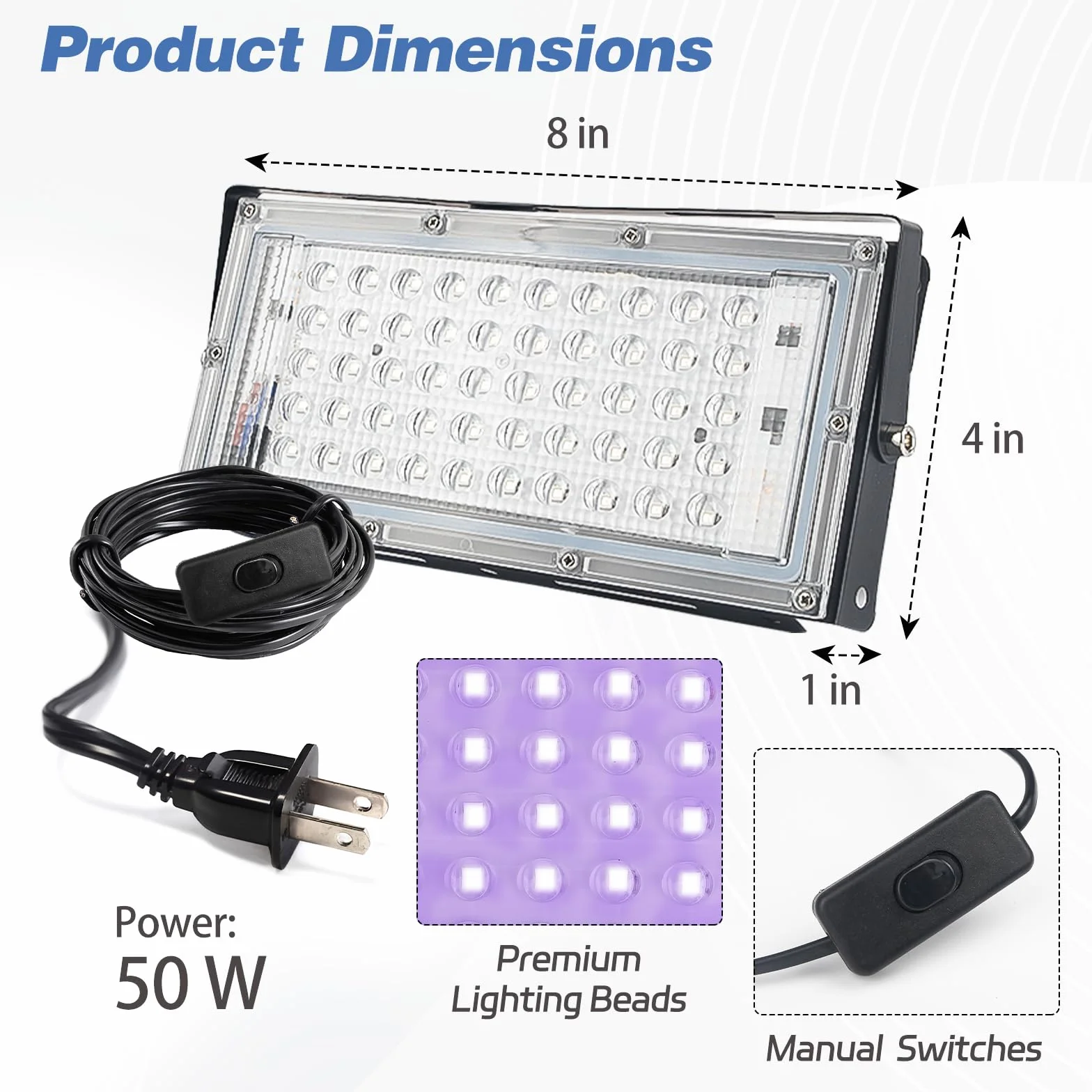 UV LED Lamp 50W 2pcs doppio supporto per serigrafia esposizione emulsione fotografica cianotipi