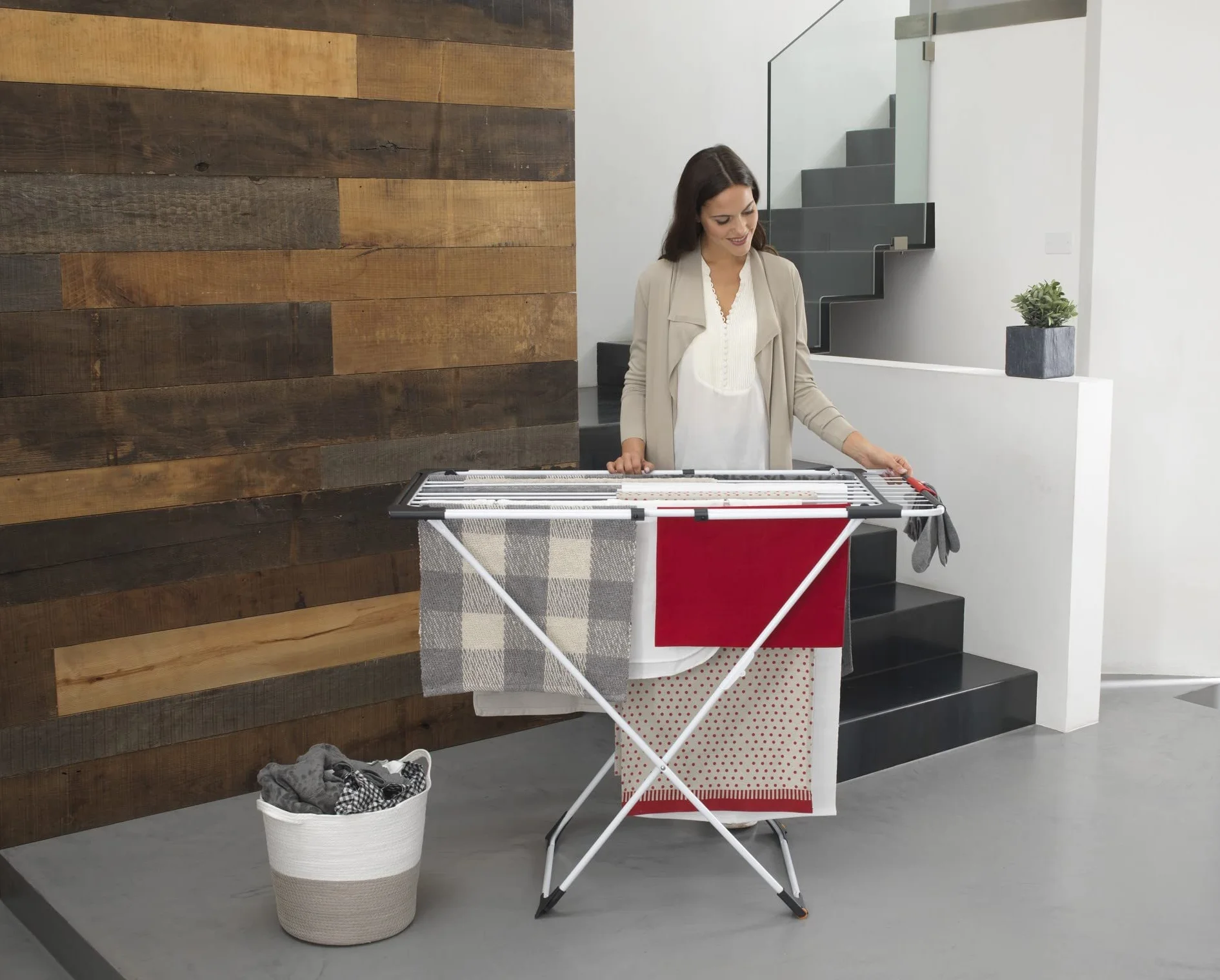 Vileda Surprise Stendibiancheria Estensibile Ripiegabile Alluminio Resina Bianco 186 x 57 x 108 cm 2.7 Kg