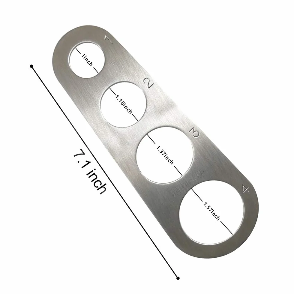 Dosaspaghetti in Acciaio Dosatore per Spaghetti in Acciaio Inox Misuratore di Pasta a 4 Fori in Acciaio Inox per misurare la Pasta