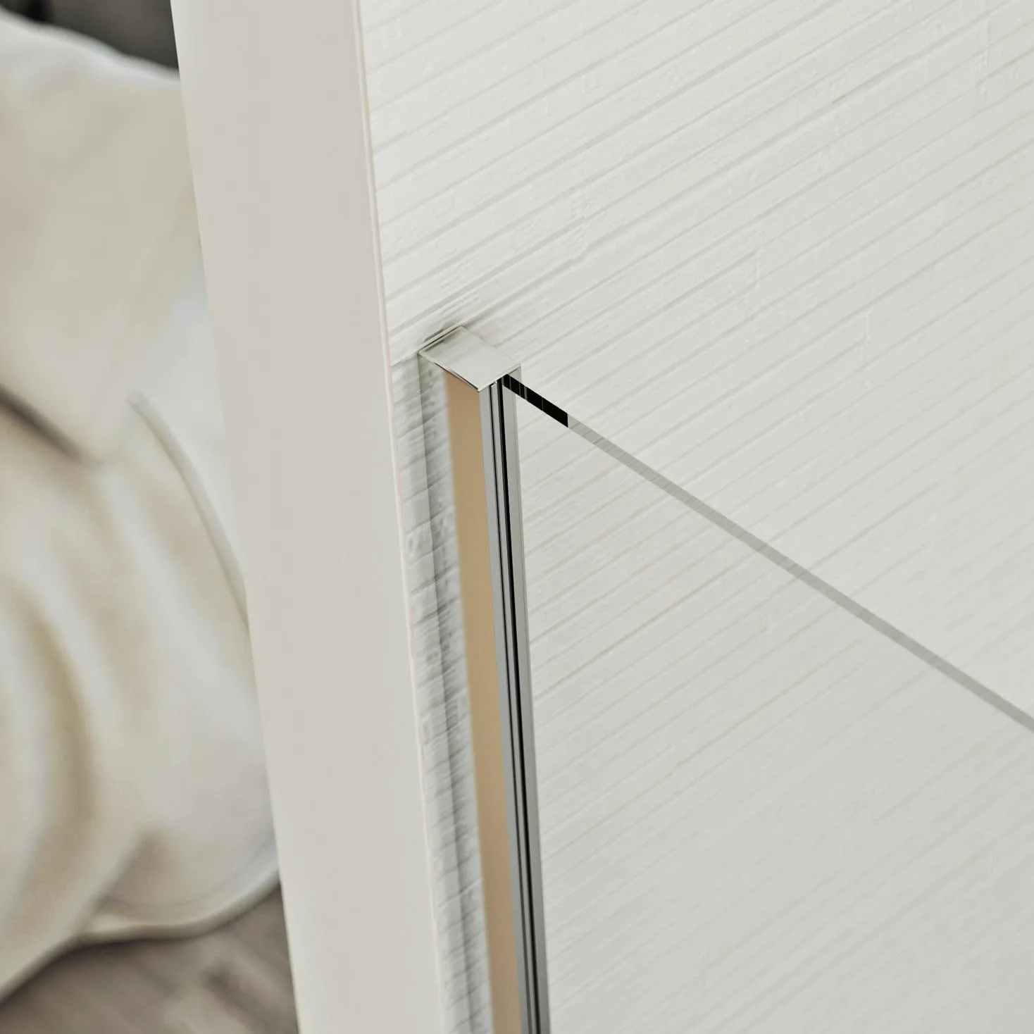 Parete doccia 140 CM in vetro trasparente 8mm mod. Walk in Lato H198
