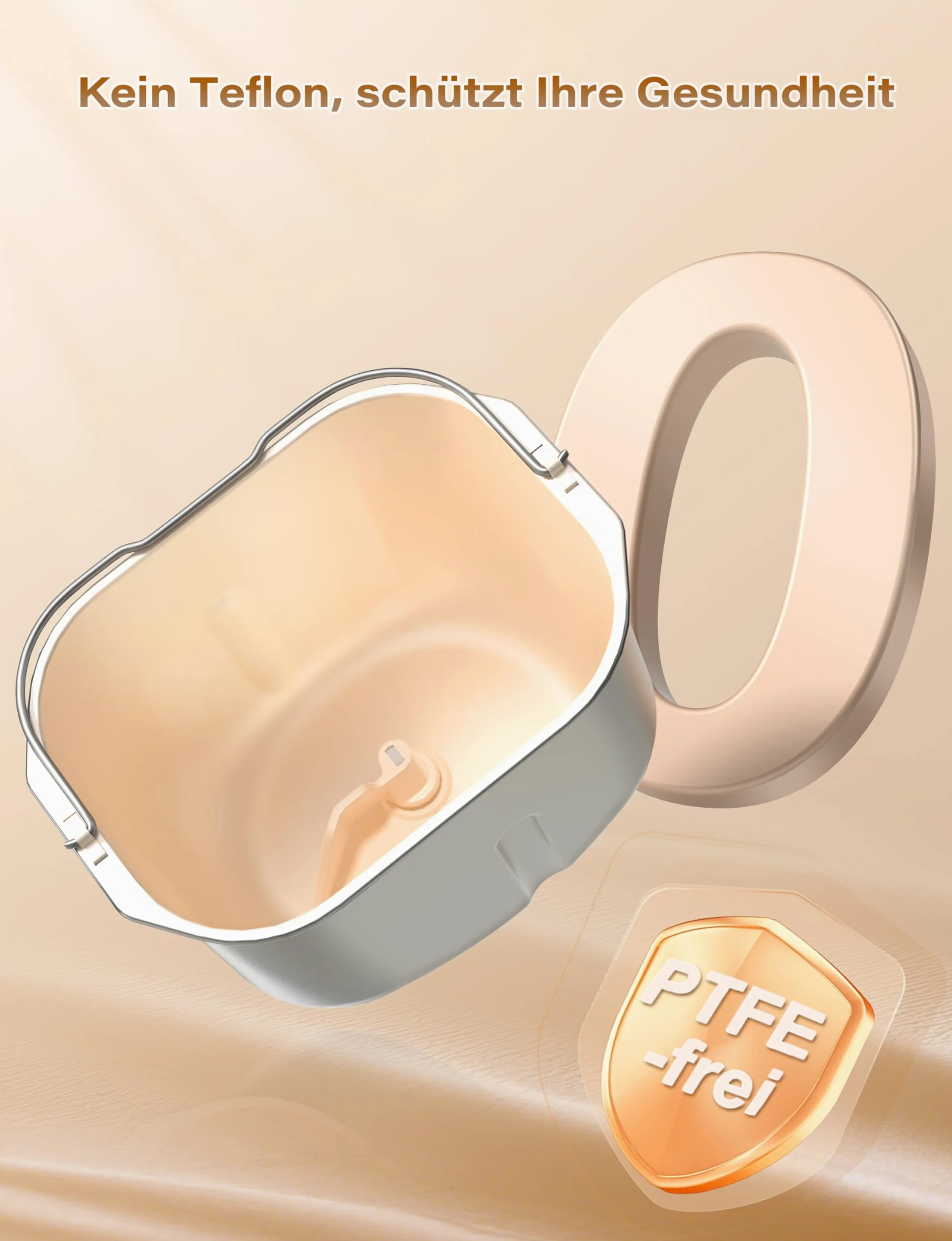 2LB 17 in 1 in acciaio inox con contenitore per frutta e frutta, stampo in ceramica antiaderente e pannello touch digitale, 3 misure, 3 colori, set di riserva e manutenzione