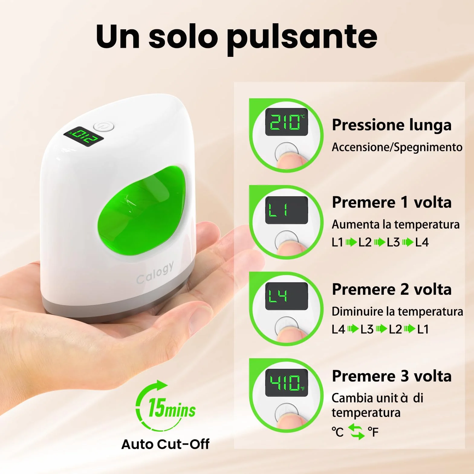 Calogy Mini macchina della pressa, Plotter di trasferimento 4 livelli di temperatura max 210℃ riscaldamento rapido precisione stampa ferro per magliette, polsini, scarpe, tazze e bricolage