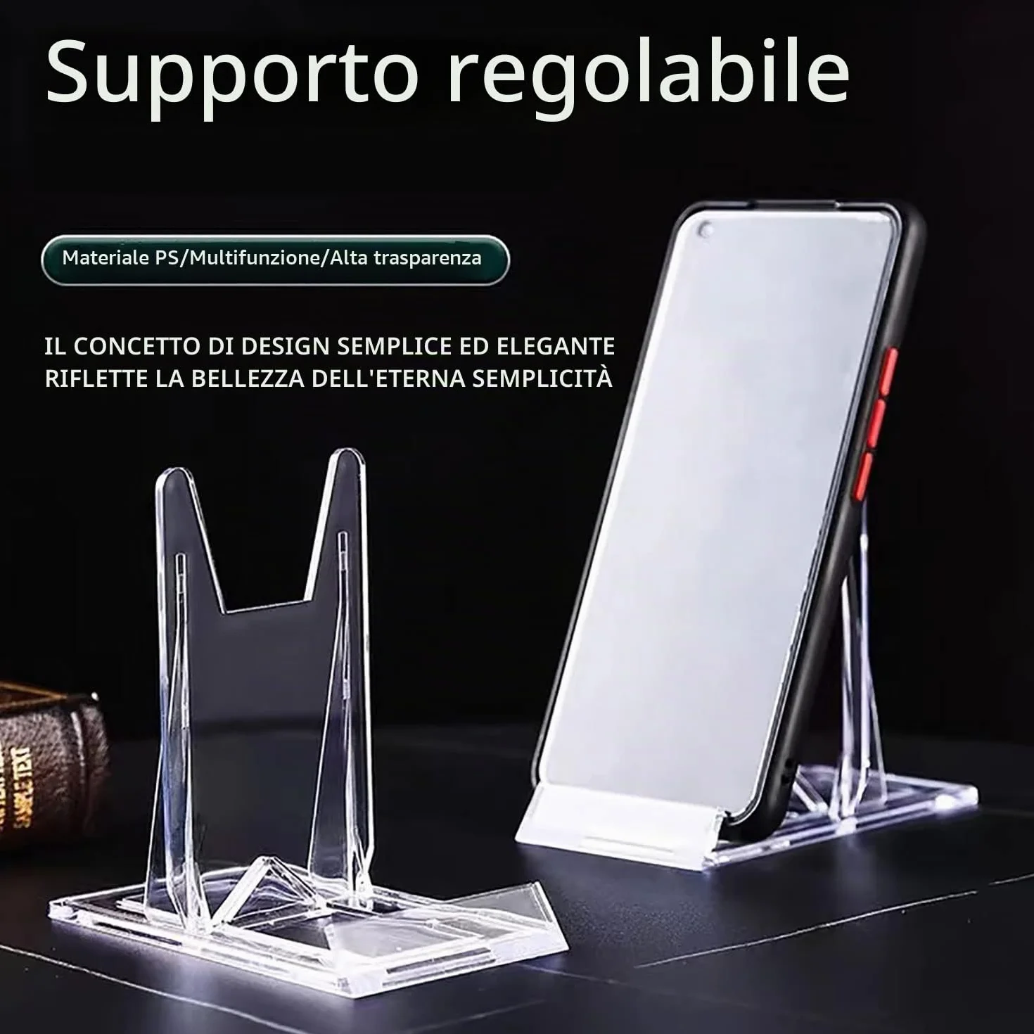 12 Pezzi Porta Piatti da Esposizione Supporto per Espositore Trasparente Regolabile Cavalletti di Plastica Trasparente Portapiatti In Acrilico per Display Piatti Piani, Foto, Segnaposti