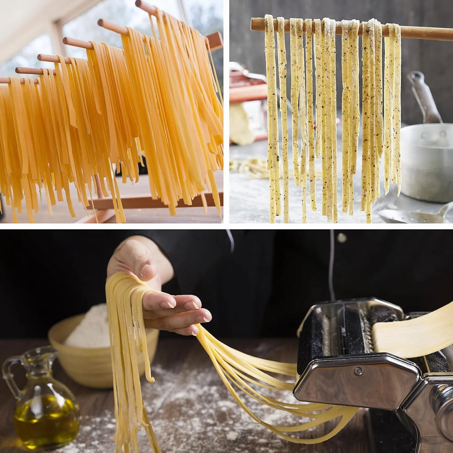 Stendino per Spaghetti,Stendino Pieghevole per Pasta,Essiccatore di Spaghetti,Stendi Pasta Pieghevole per Pasta Fresca,8 Pioli Estensibili,Supporto per Spaghetti Linguine Lasagna