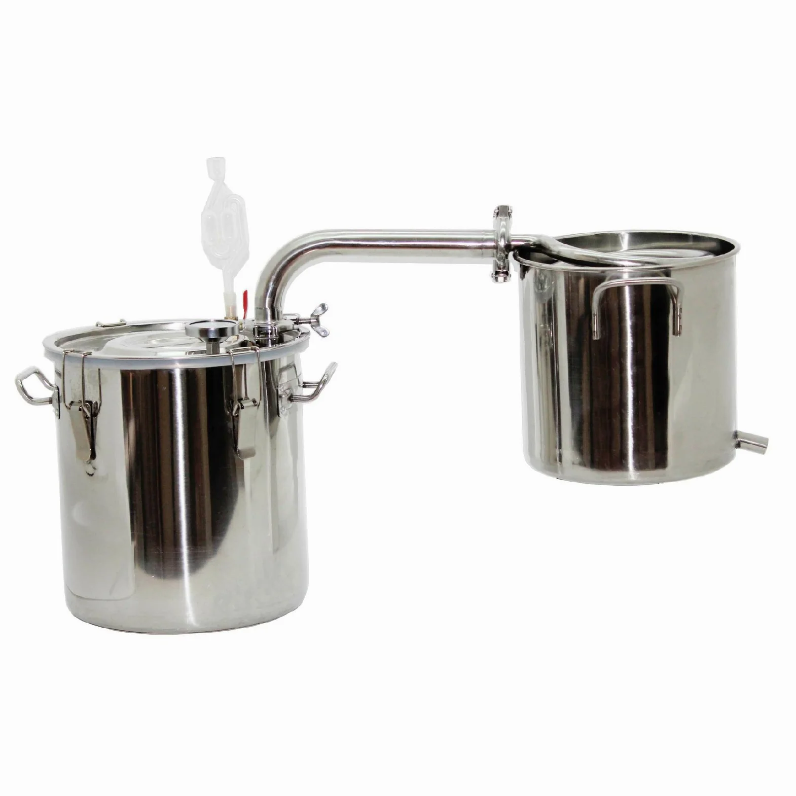CASA 20~70L Acciaio inossidabile Alambicco Distillatore Temperatura Acqua Alcol Vino Oli Essenziali Distillazione Completo