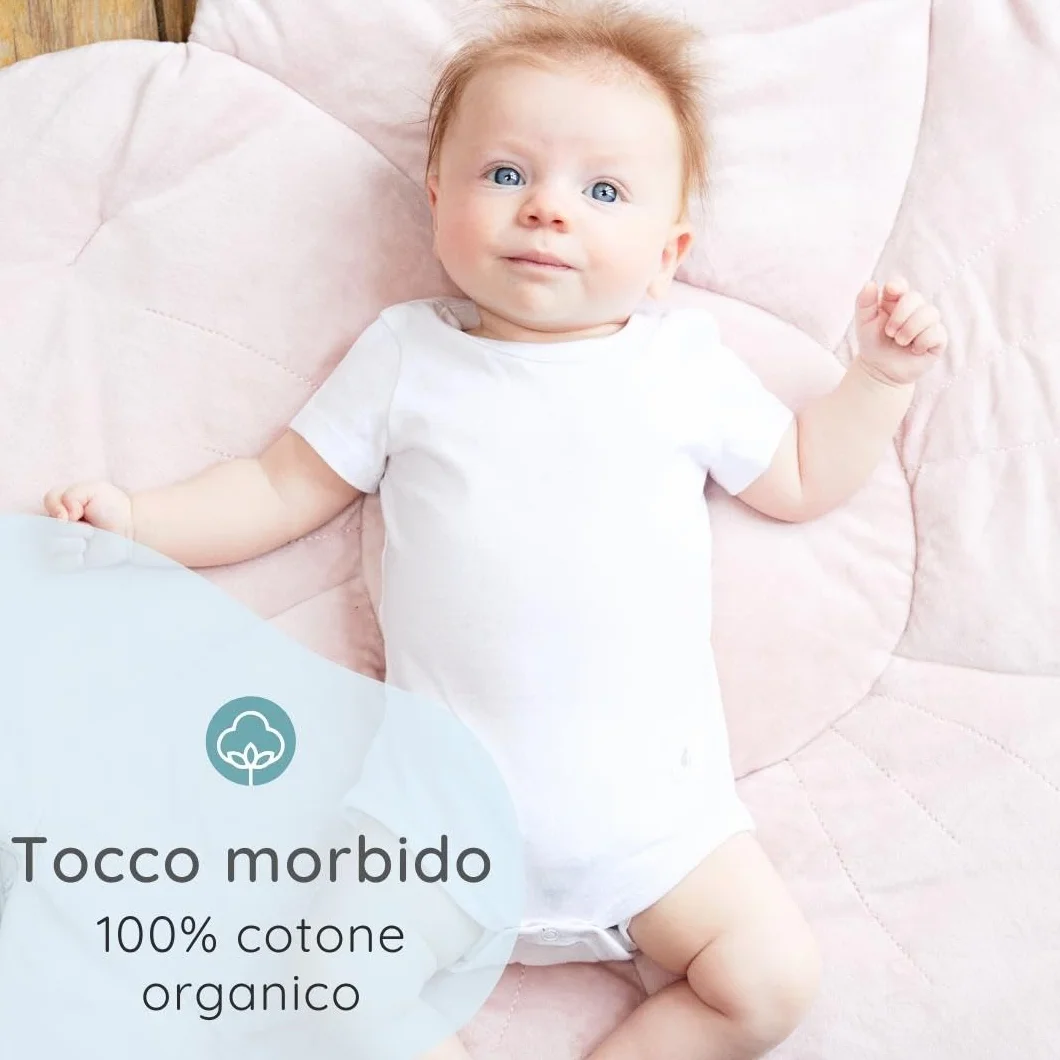 Bramble & Bear Confezione da 3/6 Body a manica corta per bambini - Body unisex in cotone biologico per bambini da 0 a 3 anni